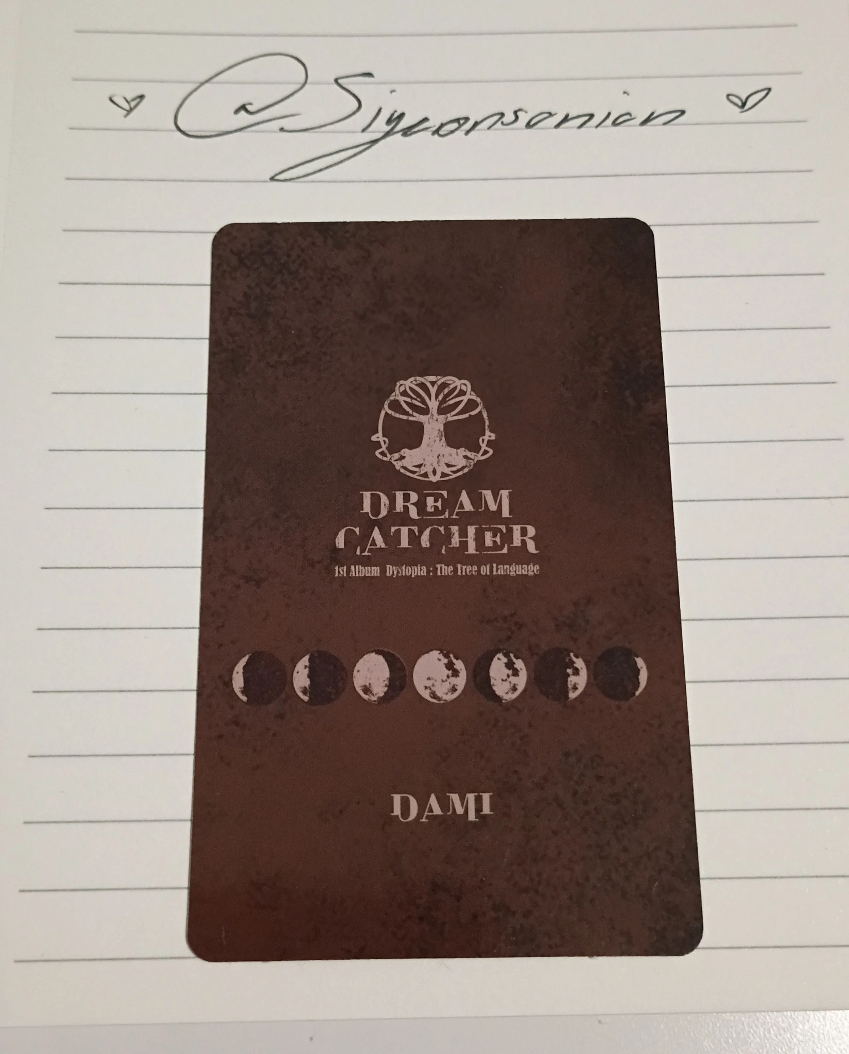 Dreamcatcher Dami Dreamcatcher - Dami - Dystopia: The Tree of Language Album album photocard korean album E version V version i version L version listing photo 2