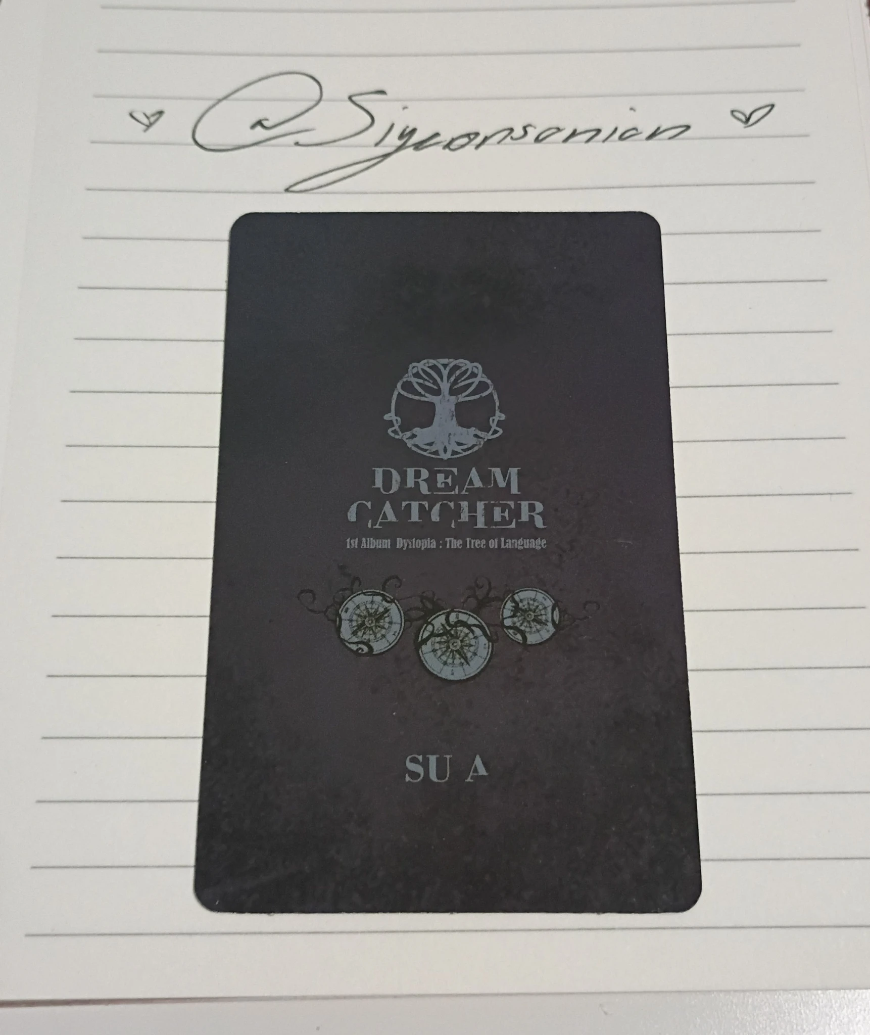 Dreamcatcher SuA Dreamcatcher - SuA - Dystopia: The Tree of Language Album E version V version i version L version album photocard korean album listing photo 2