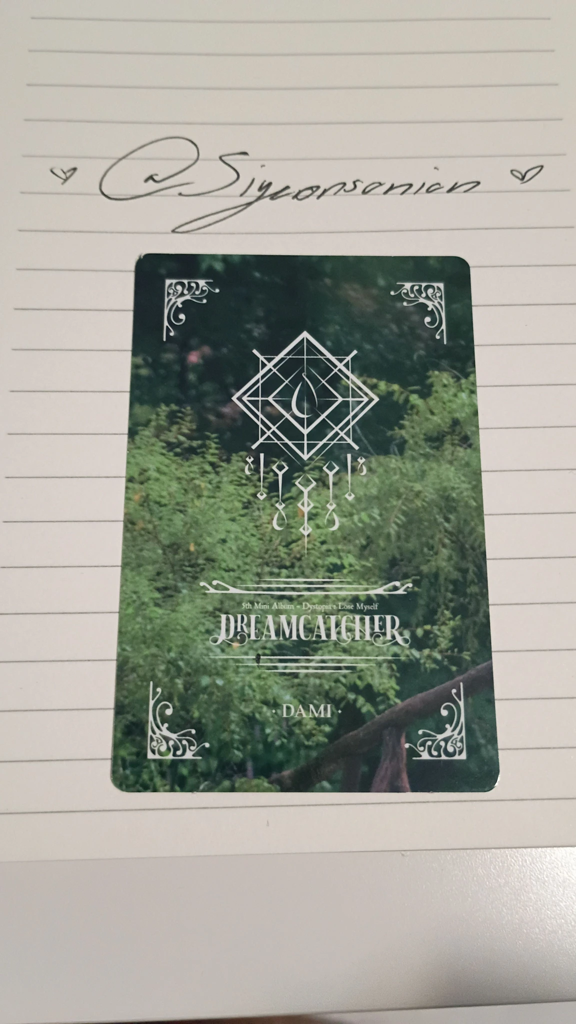 Dreamcatcher Dami Dreamcatcher - Dami - Dystopia : Lose Myself Album album photocard korean album S version H version E version listing photo 2