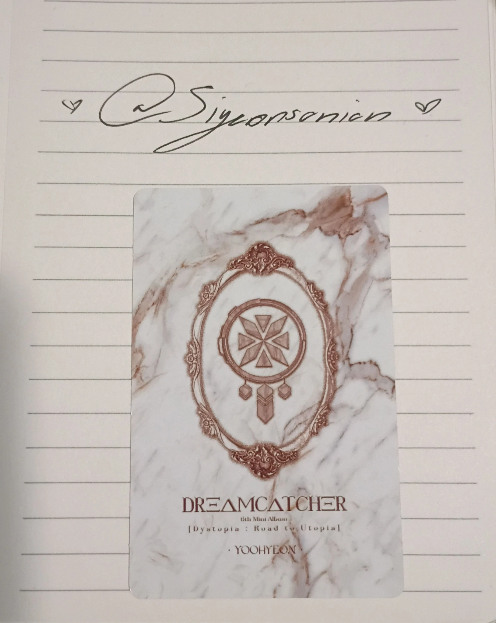 Dreamcatcher Yoohyeon Dreamcatcher - Yoohyeon - Dystopia : Road to Utopia Album album photocard normal version A version R version K version listing photo 2