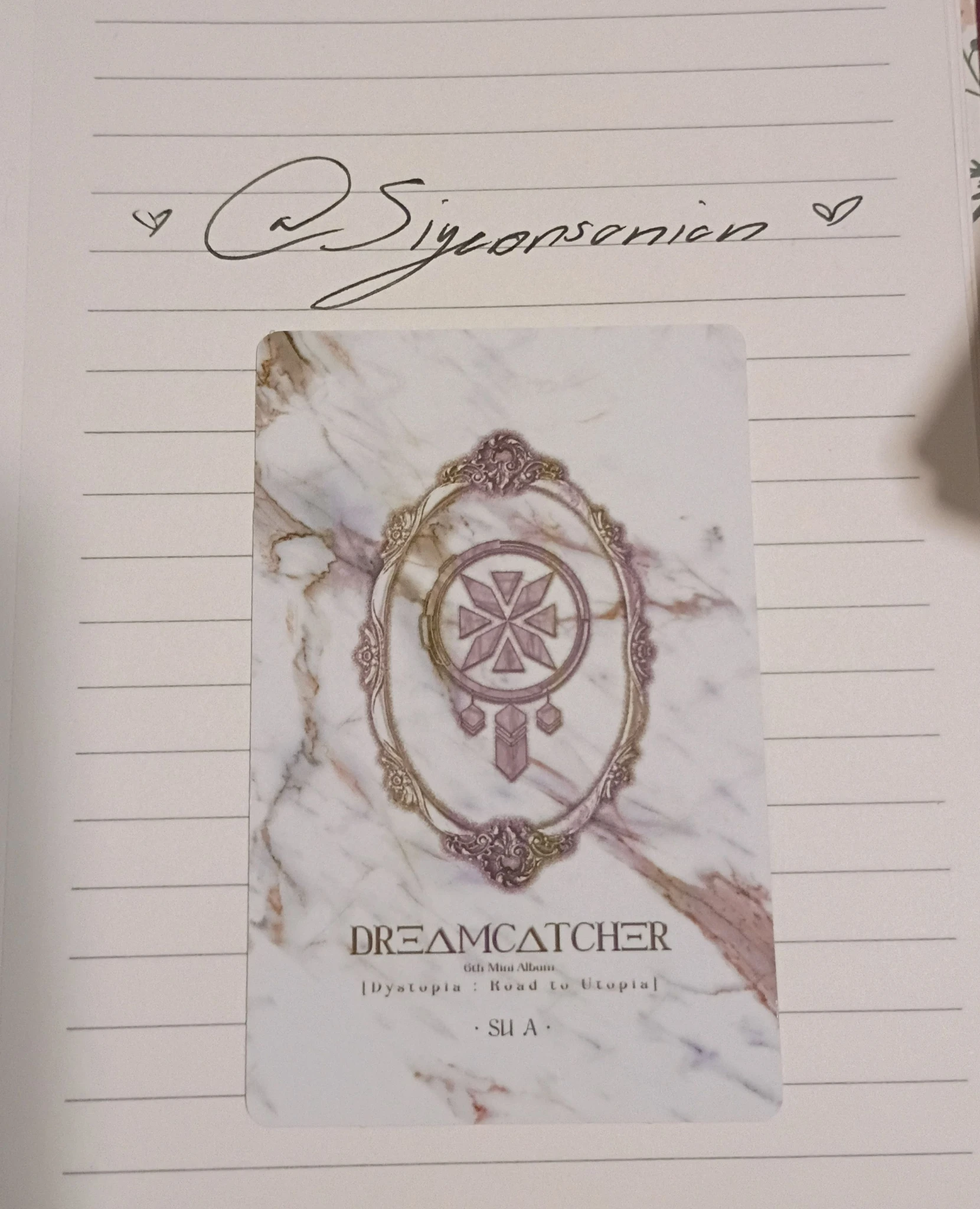 Dreamcatcher SuA Dreamcatcher - SuA - Dystopia : Road to Utopia Album album photocard korean album A version R version K version listing photo 2