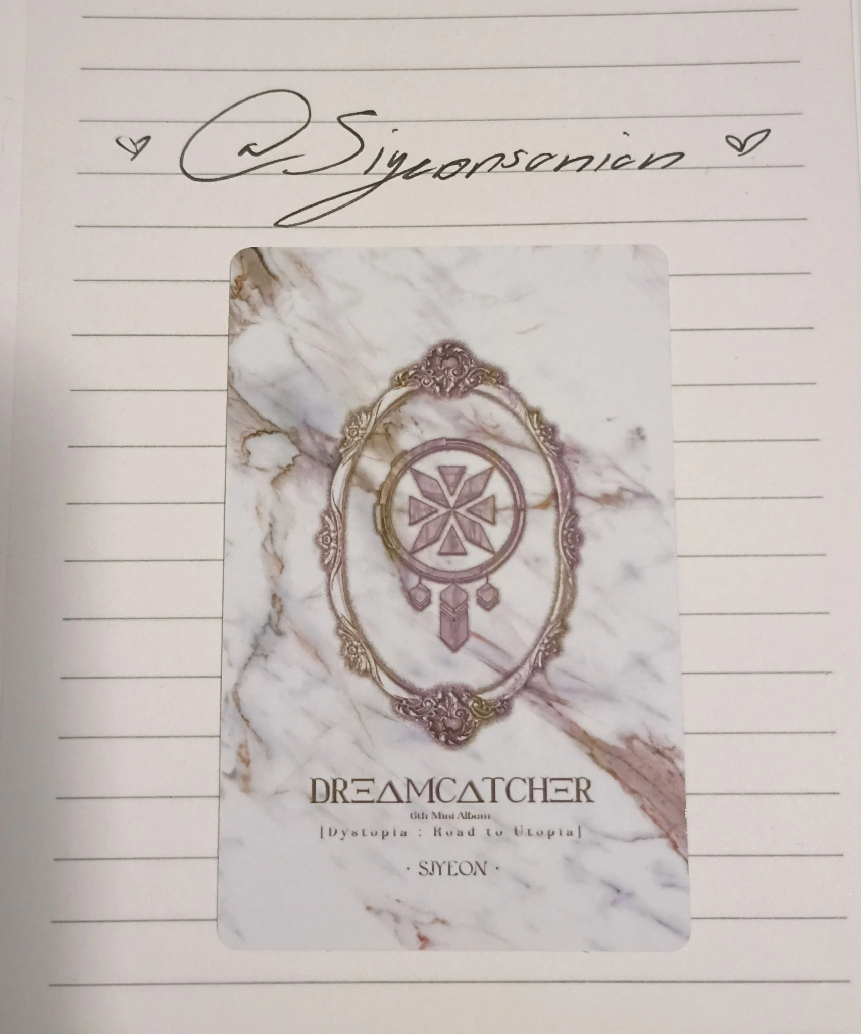 Dreamcatcher Siyeon Dreamcatcher - Siyeon - Dystopia : Road to Utopia Album album photocard korean album R version A version K version listing photo 2