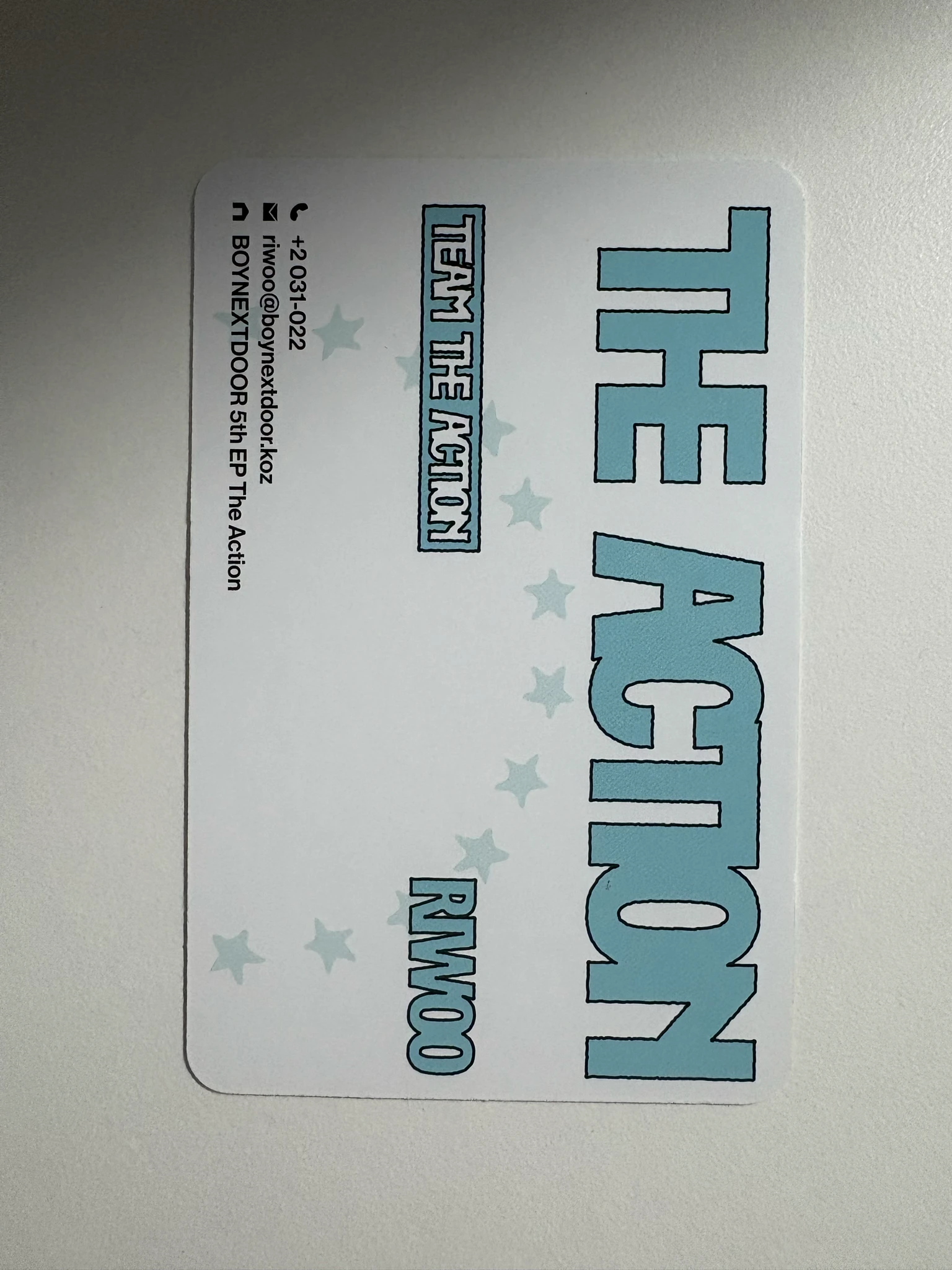 BOYNEXTDOOR Riwoo BOYNEXTDOOR - Riwoo - The Action Album album photocard weverse album version listing photo 2