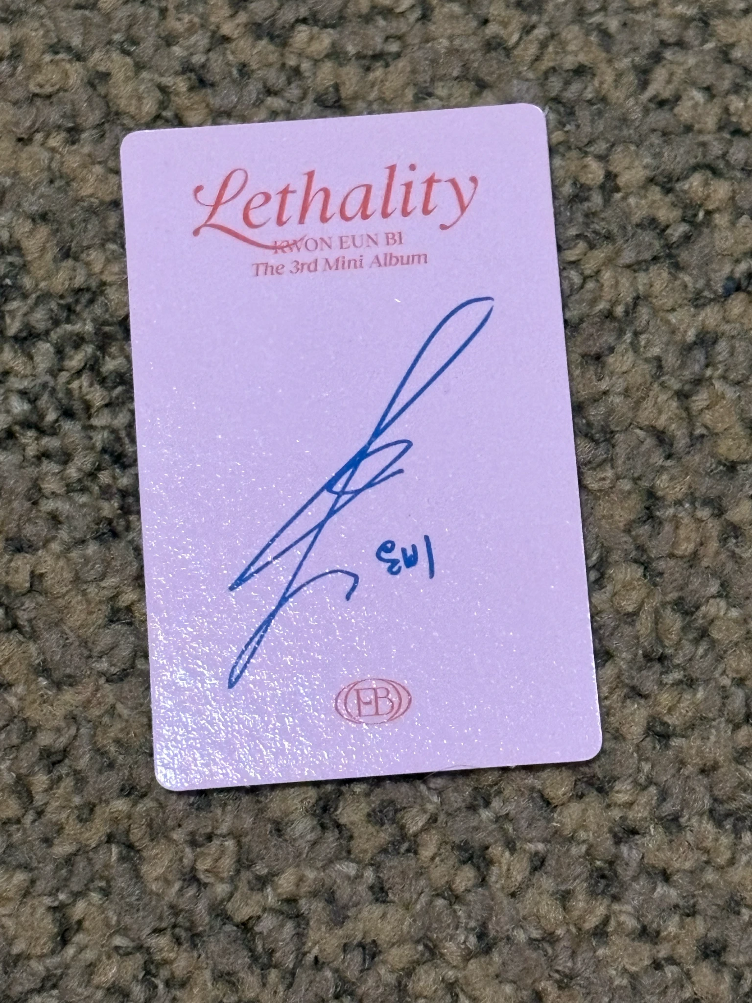 Kwon Eunbi Kwon Eunbi Kwon Eunbi - Kwon Eunbi - Lethality Album album photocard photobook version listing photo 2