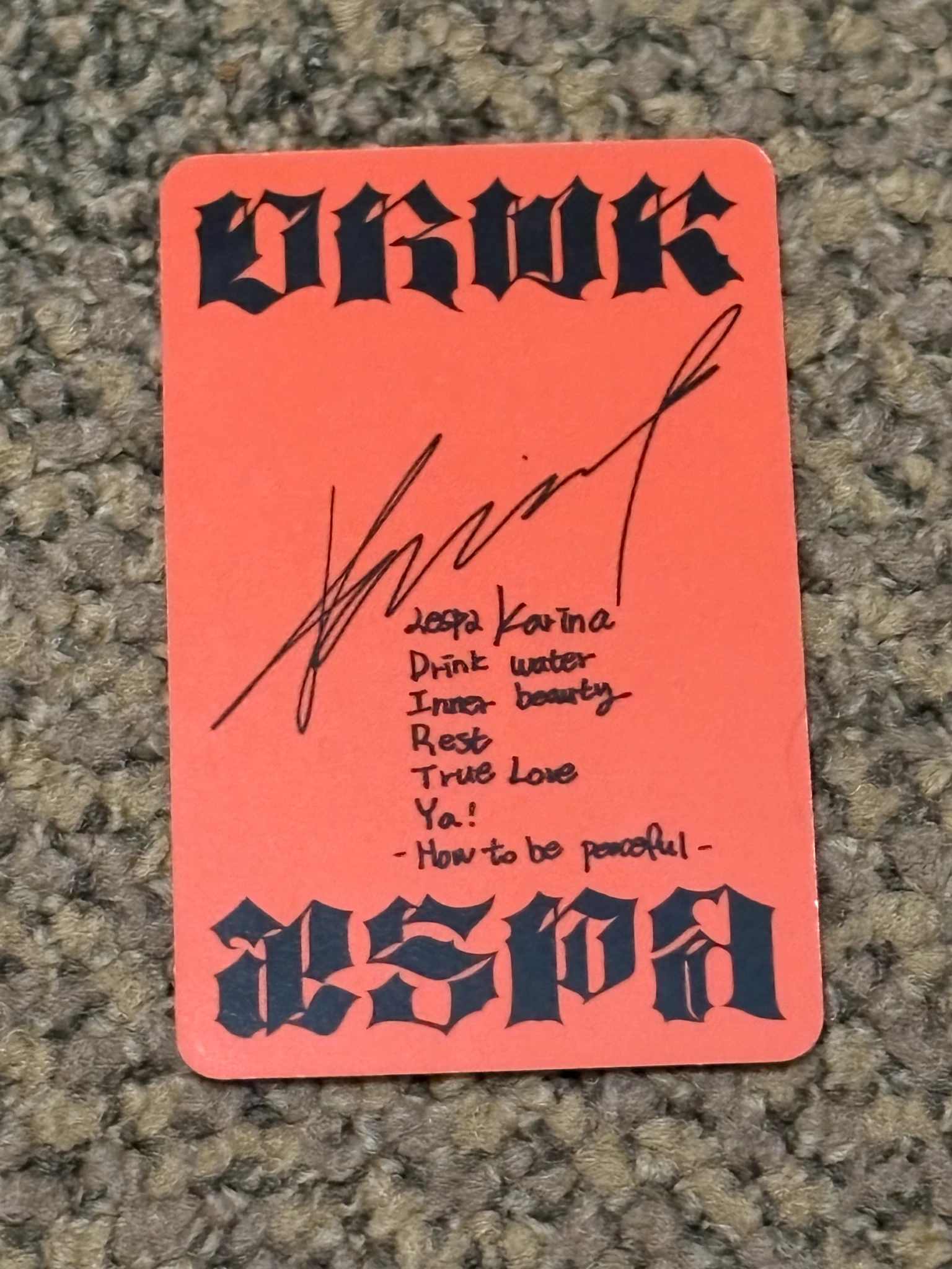 aespa Karina AESPA - Karina - Dirty Work Album dirty worker ver. listing photo 2