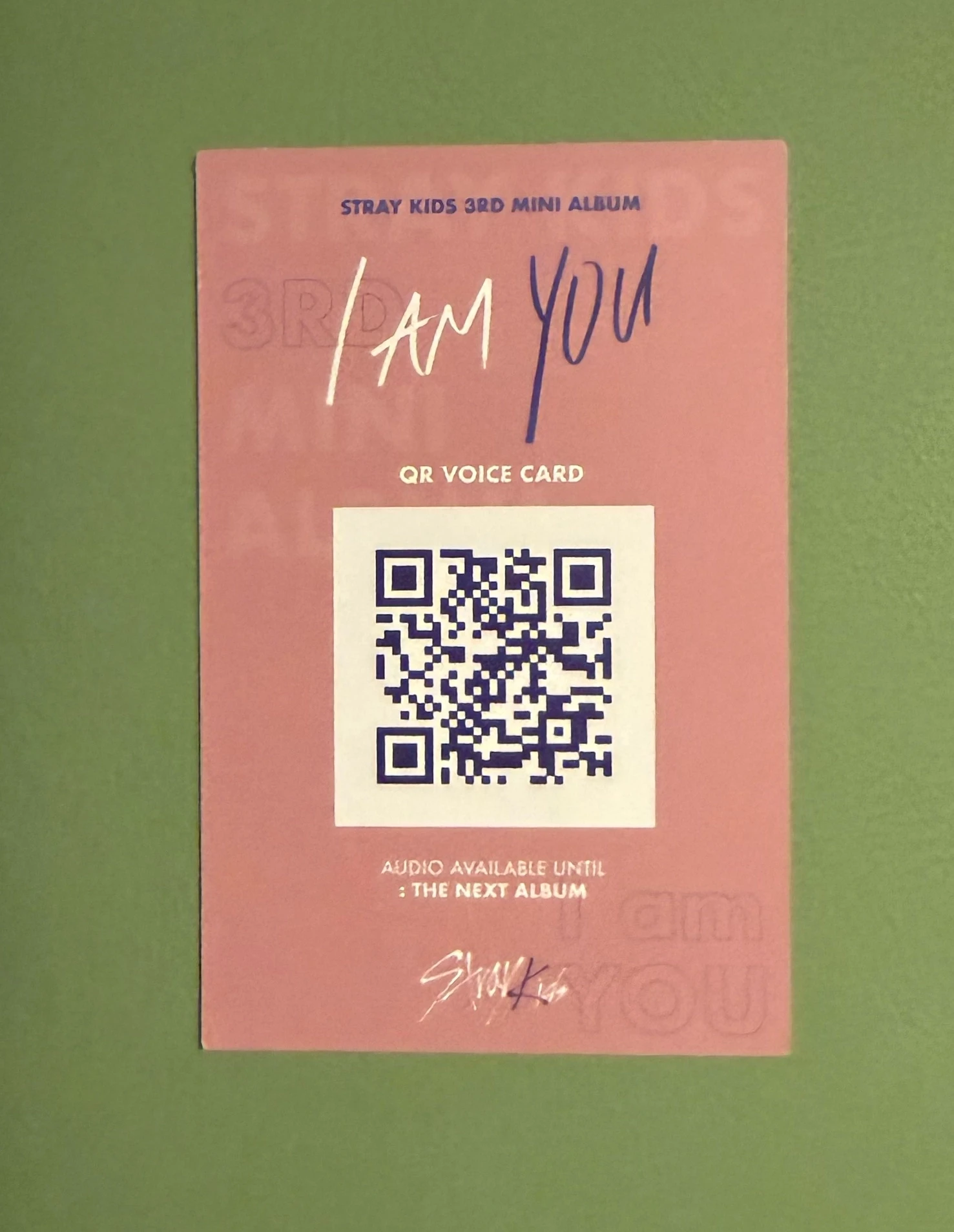 Stray Kids Changbin Stray Kids - Changbin - I am YOU Album album photocard C version printed signed listing photo 2