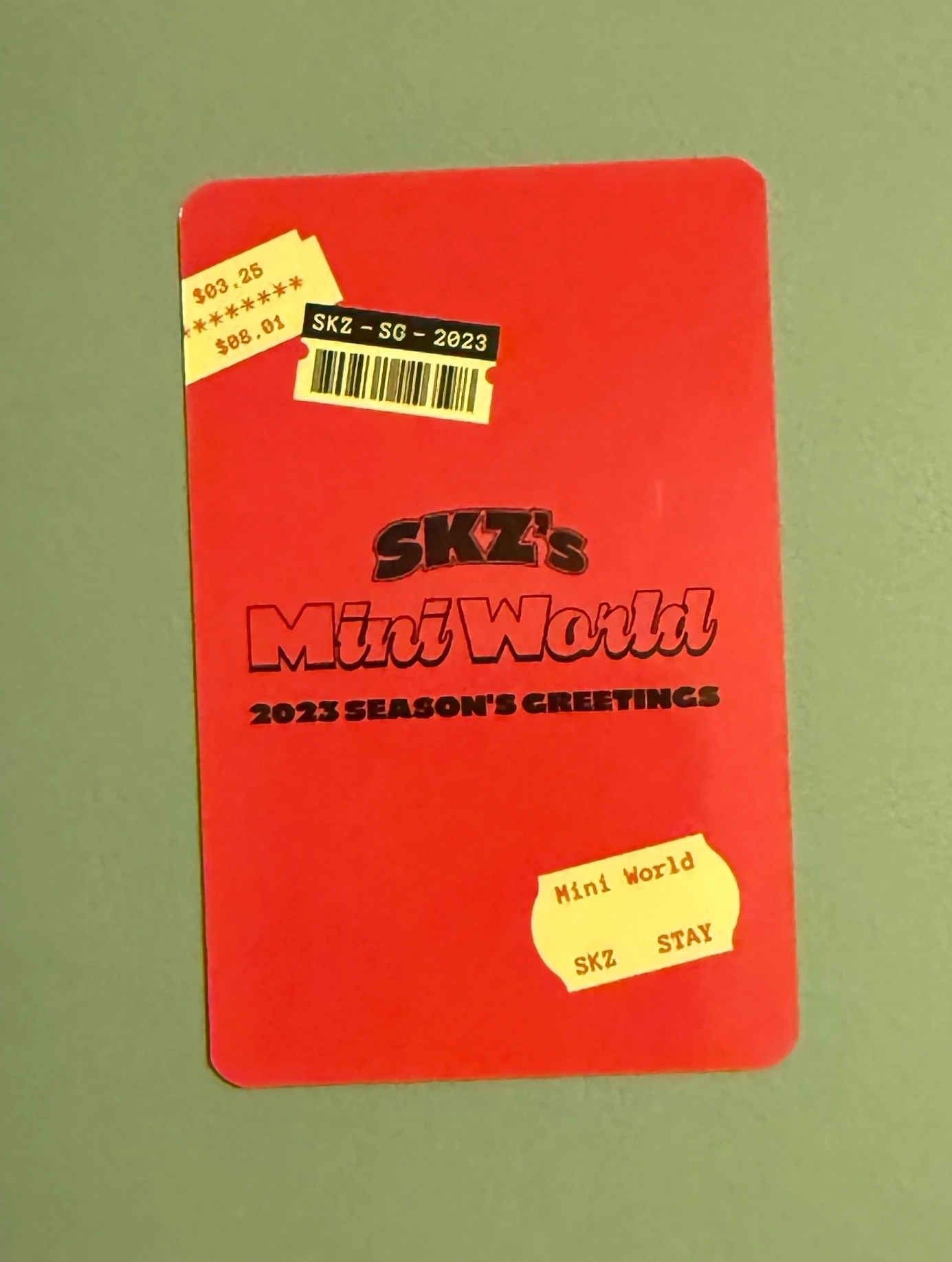 Stray Kids HAN Stray Kids - HAN - 2023 Season's Greetings - SKZ's Mini World Other photocard set selfie version listing photo 2