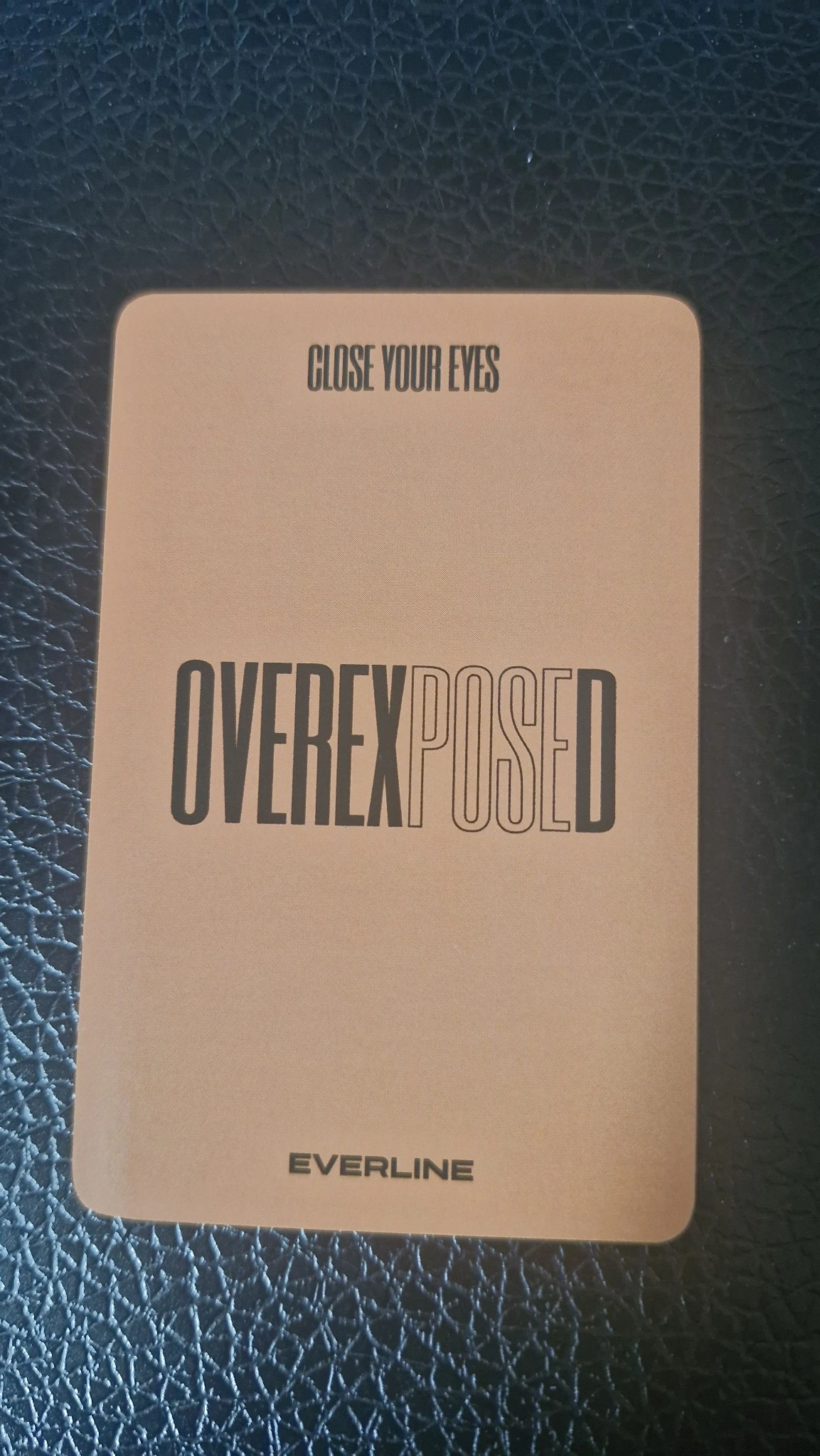 CLOSE YOUR EYES Kenshin CLOSE YOUR EYES - Kenshin - OVEREXPOSED Album everline fansign round 2 listing photo 2