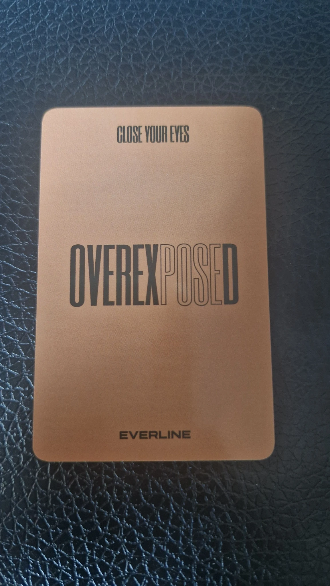 CLOSE YOUR EYES Seo Kyoungbae CLOSE YOUR EYES - Seo Kyoungbae - OVEREXPOSED Album everline fansign round 2 listing photo 2