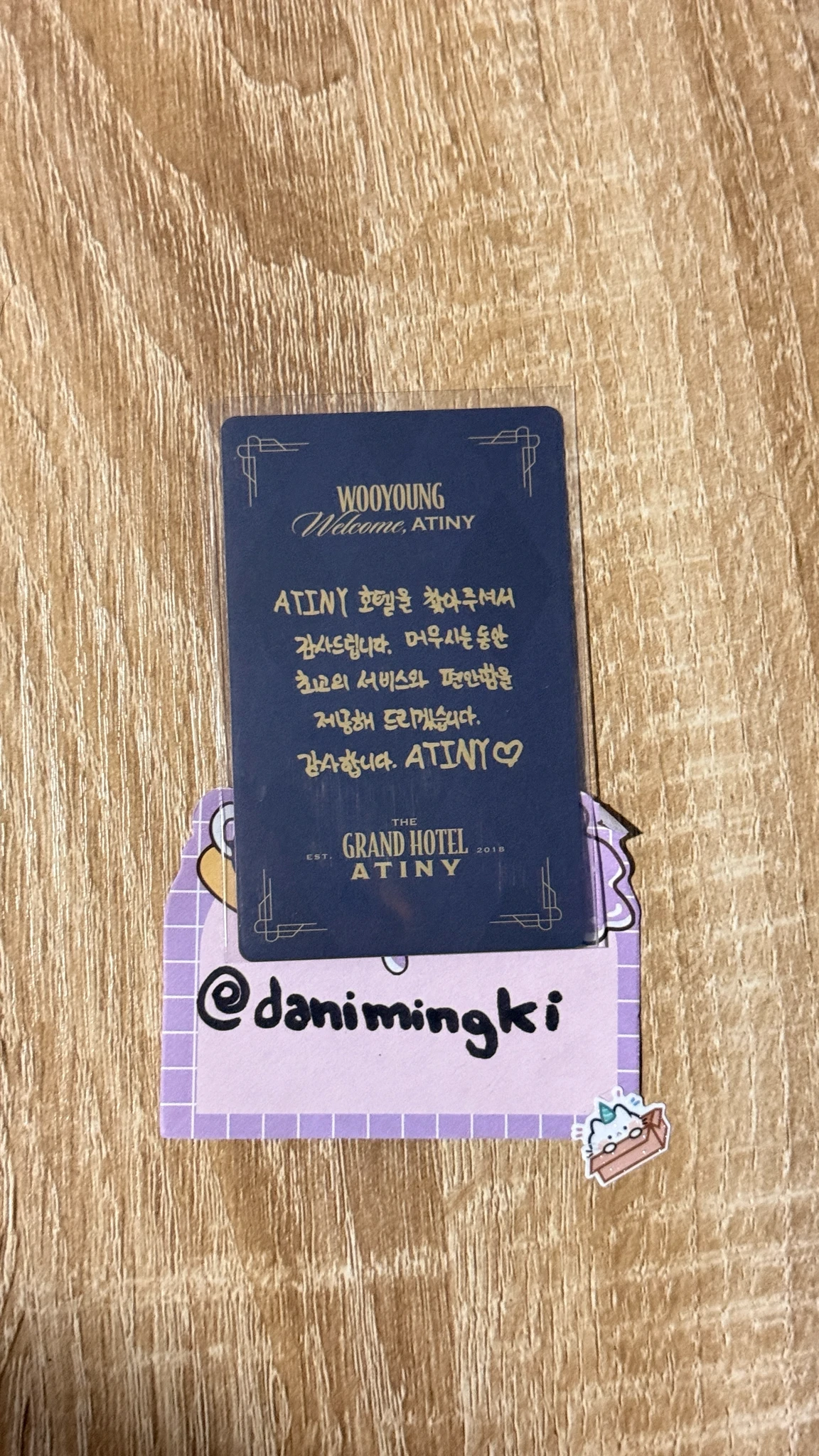 ATEEZ Wooyoung ATEEZ - Wooyoung - 6TH MEMBERSHIP KIT THE GRAND HOTEL ATINY Other listing photo 2