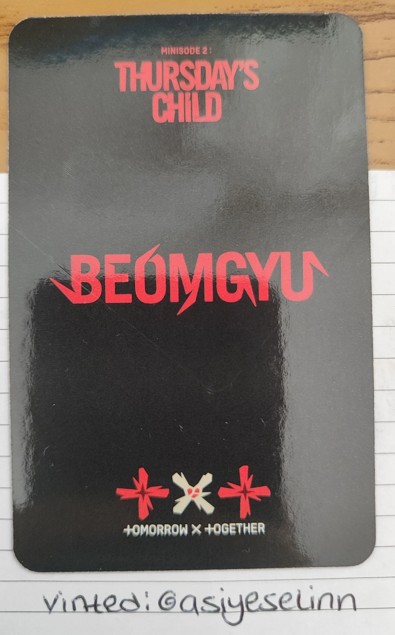 TOMORROW X TOGETHER Beomgyu TOMORROW X TOGETHER - Beomgyu - Minisode 2: Thursday's Child Album album photocard hate ver. listing photo 2