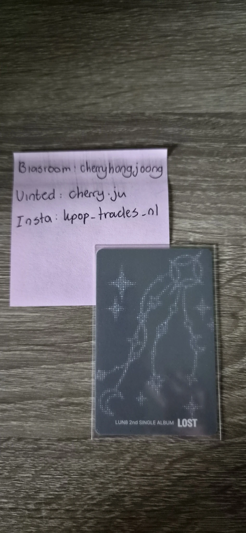 LUN8 Yuma LUN8 - Yuma - LOST Album album photocard listing photo 2