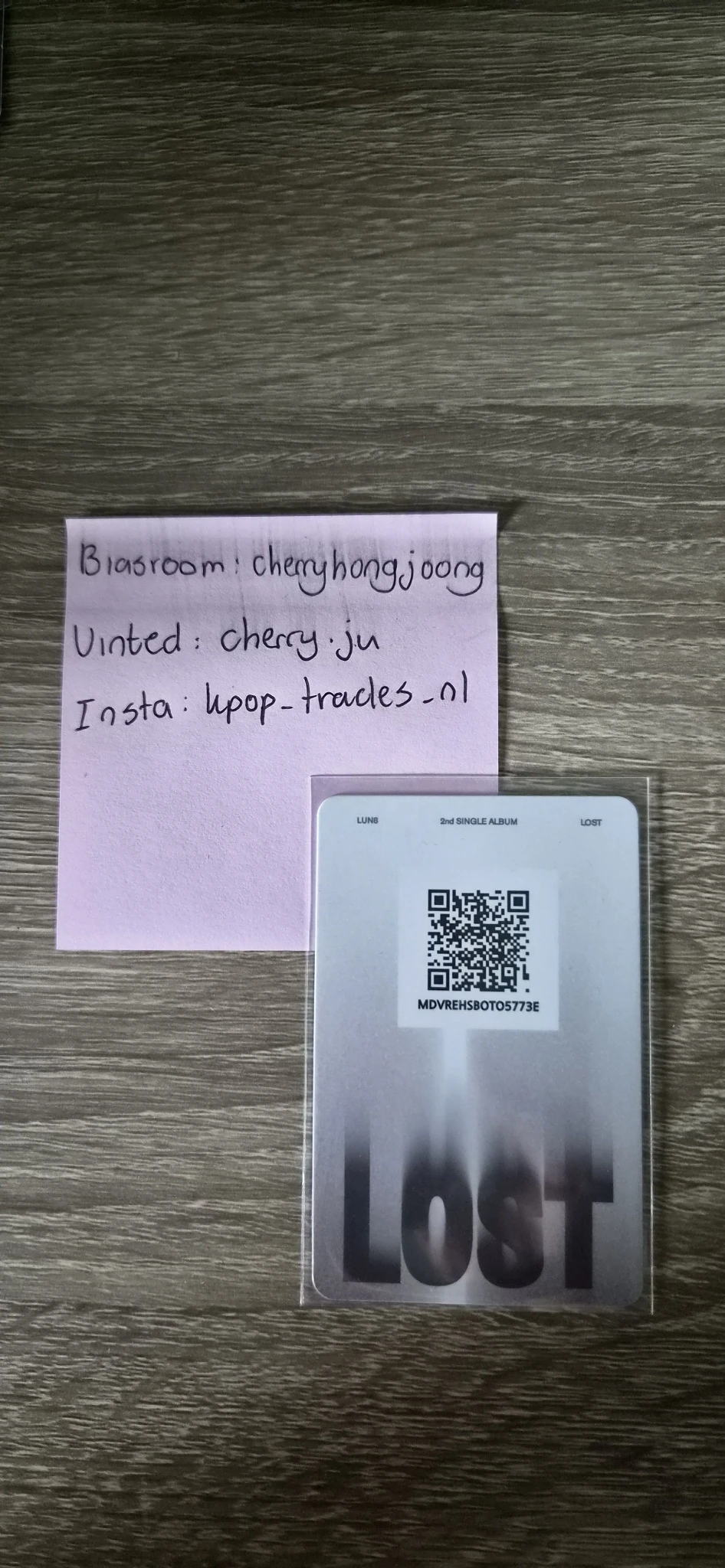 LUN8 LUN8 - LOST Album qr card listing photo 2