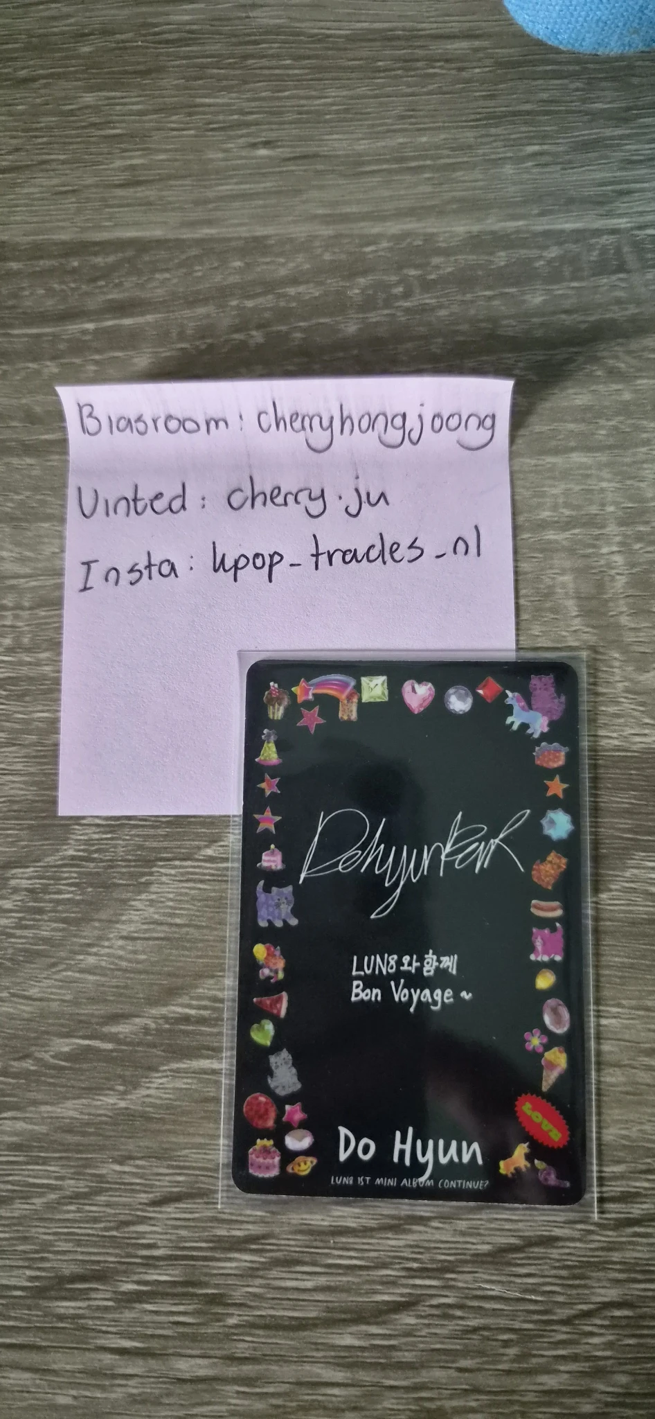 LUN8 Dohyun LUN8 - Dohyun - Continue? Album album photocard listing photo 2