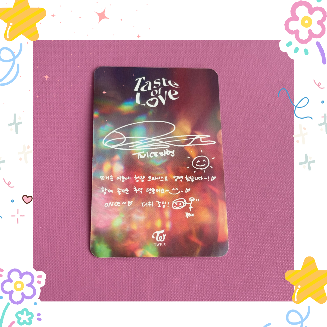 TWICE Dahyun TWICE - Dahyun - Taste of Love Album album photocard listing photo 2