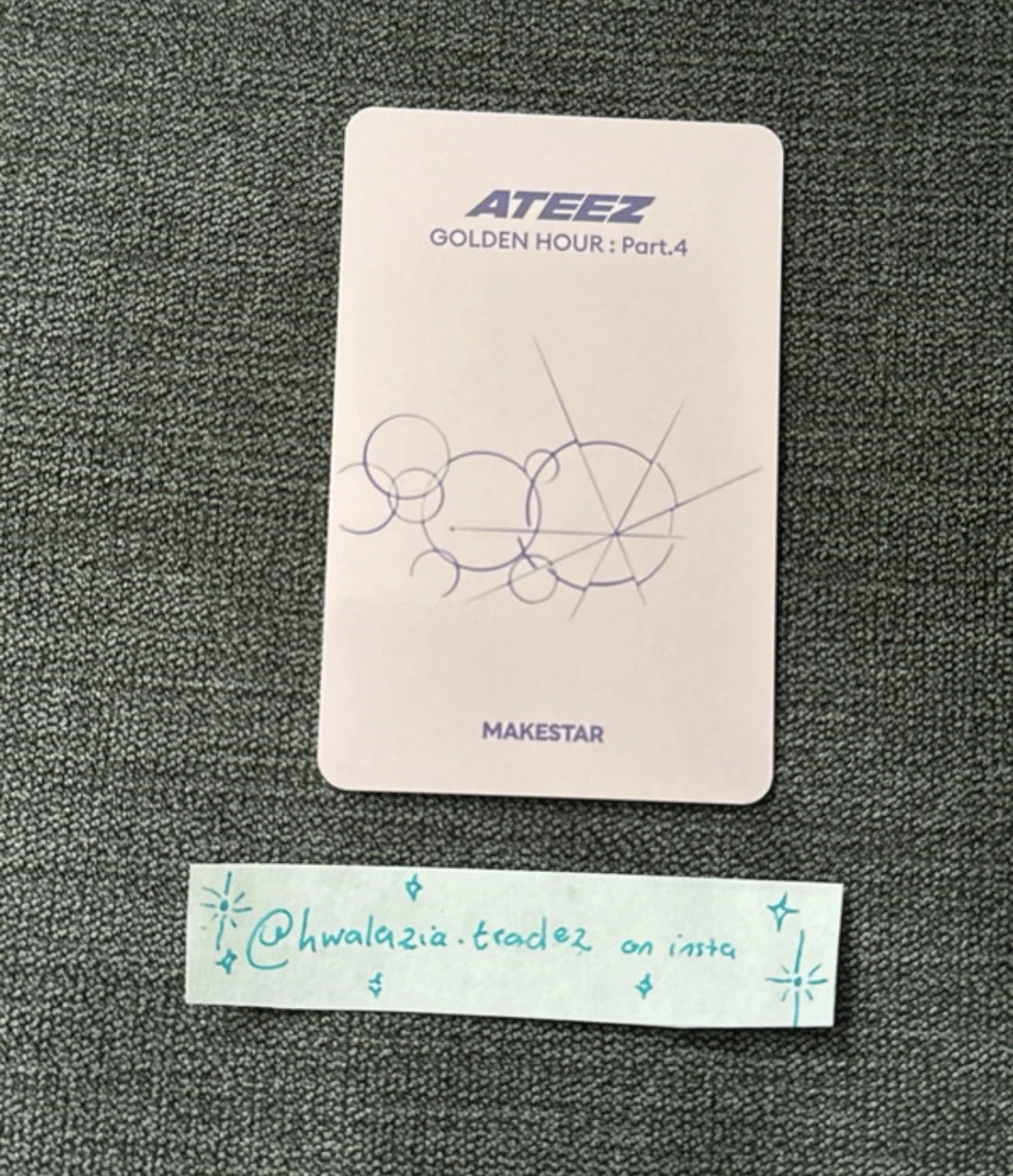 ATEEZ ATEEZ - Hongjoong & Jongho - Golden Hour : Part.4 Album pob (pre-order benefit) lucky draw makestar poca album video call (fancall) listing photo 2