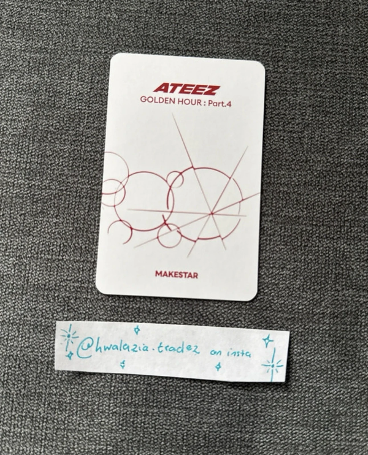 ATEEZ Hongjoong ATEEZ - Hongjoong - Golden Hour : Part.4 Album makestar lucky draw listing photo 2