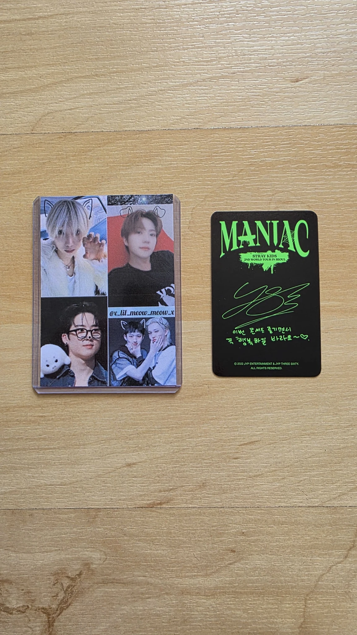 Stray Kids Felix Stray Kids - Felix - Maniac World Tour Event merch photocard random photocard listing photo 2