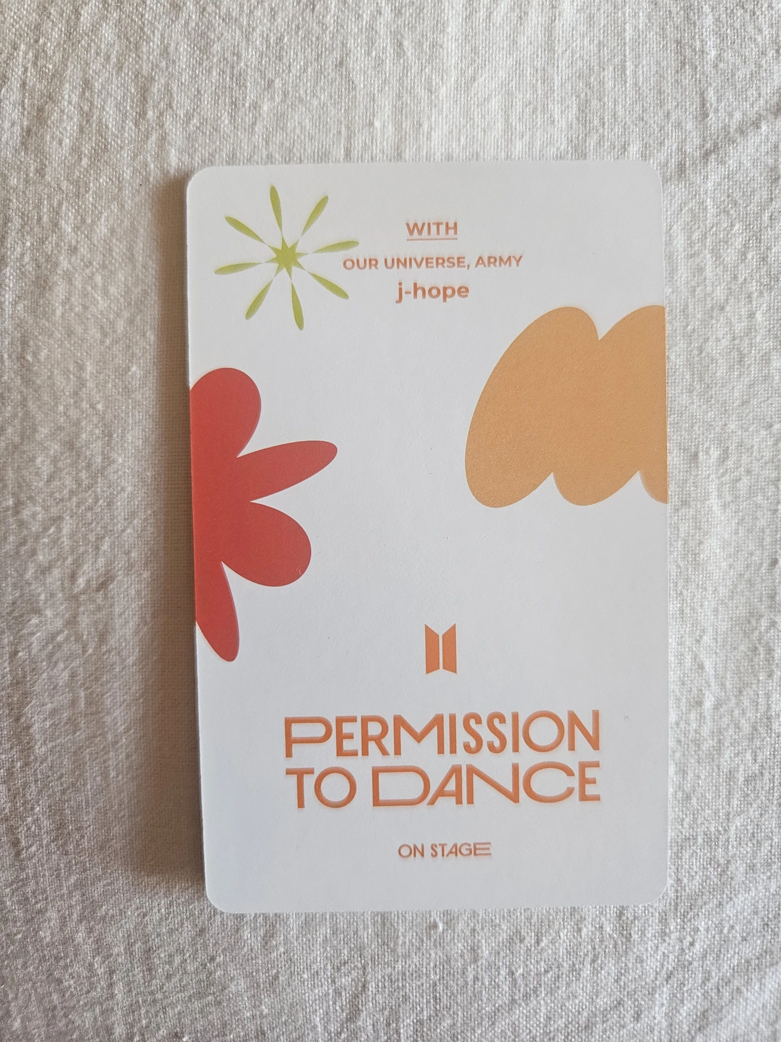 BTS j-hope BTS - j-hope - Permission To Dance On Stage in THE US Other photocard set listing photo 2
