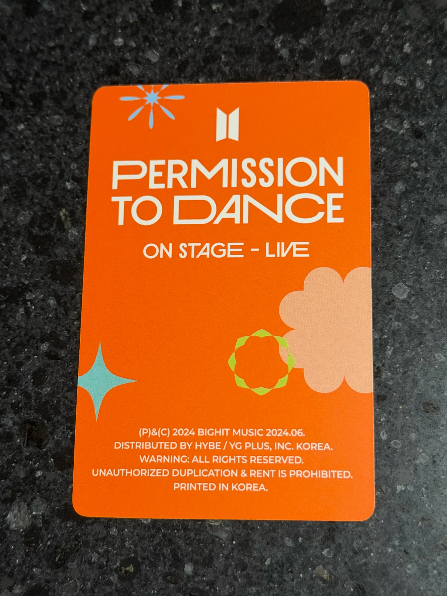 BTS Jin BTS-Jin-Album-Permission to Dance Live Album listing photo 2