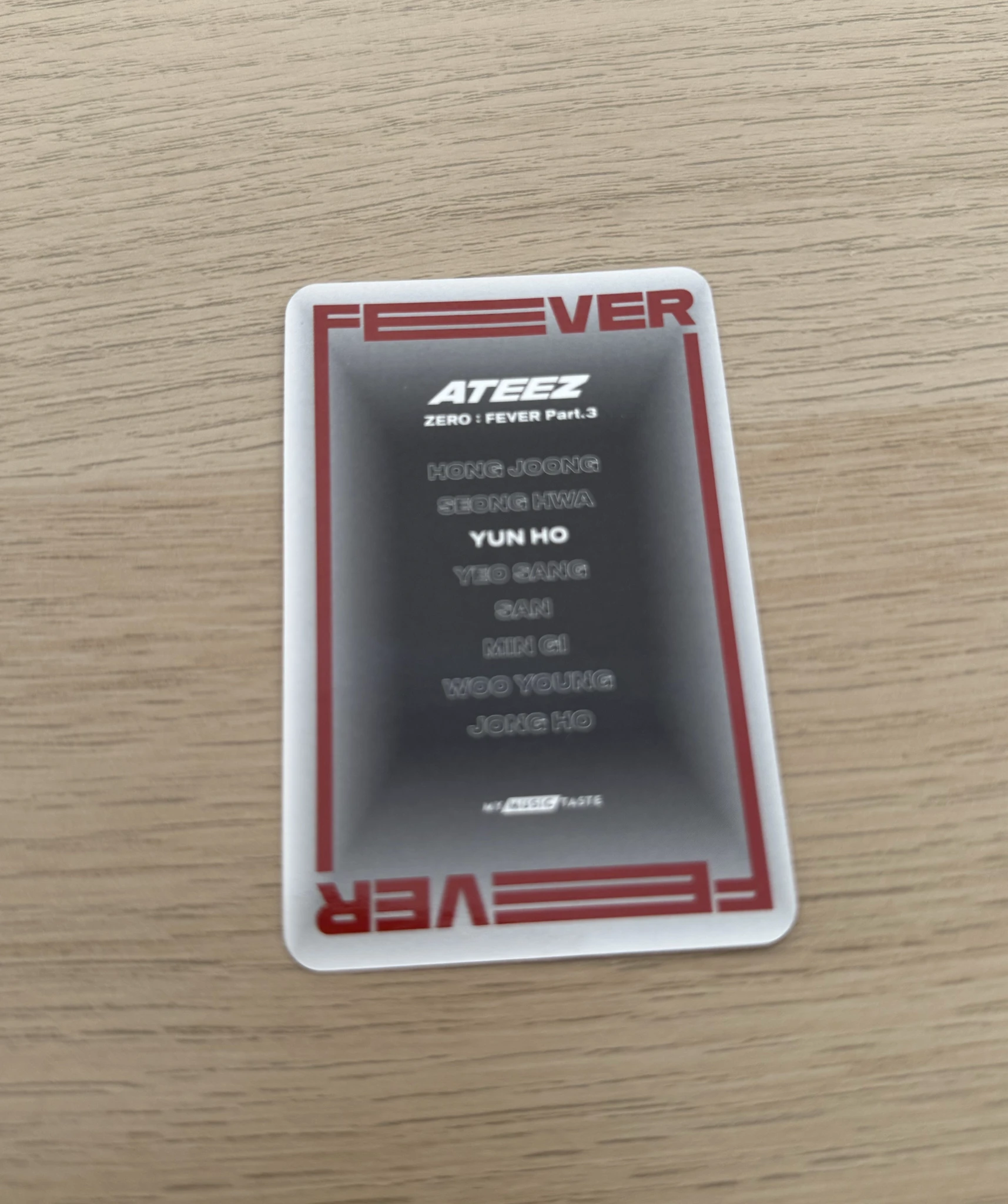 ATEEZ Yunho ATEEZ - Yunho - ZERO : FEVER Part.3 Album round 3 mymusictaste (mmt) video call/fancall listing photo 2