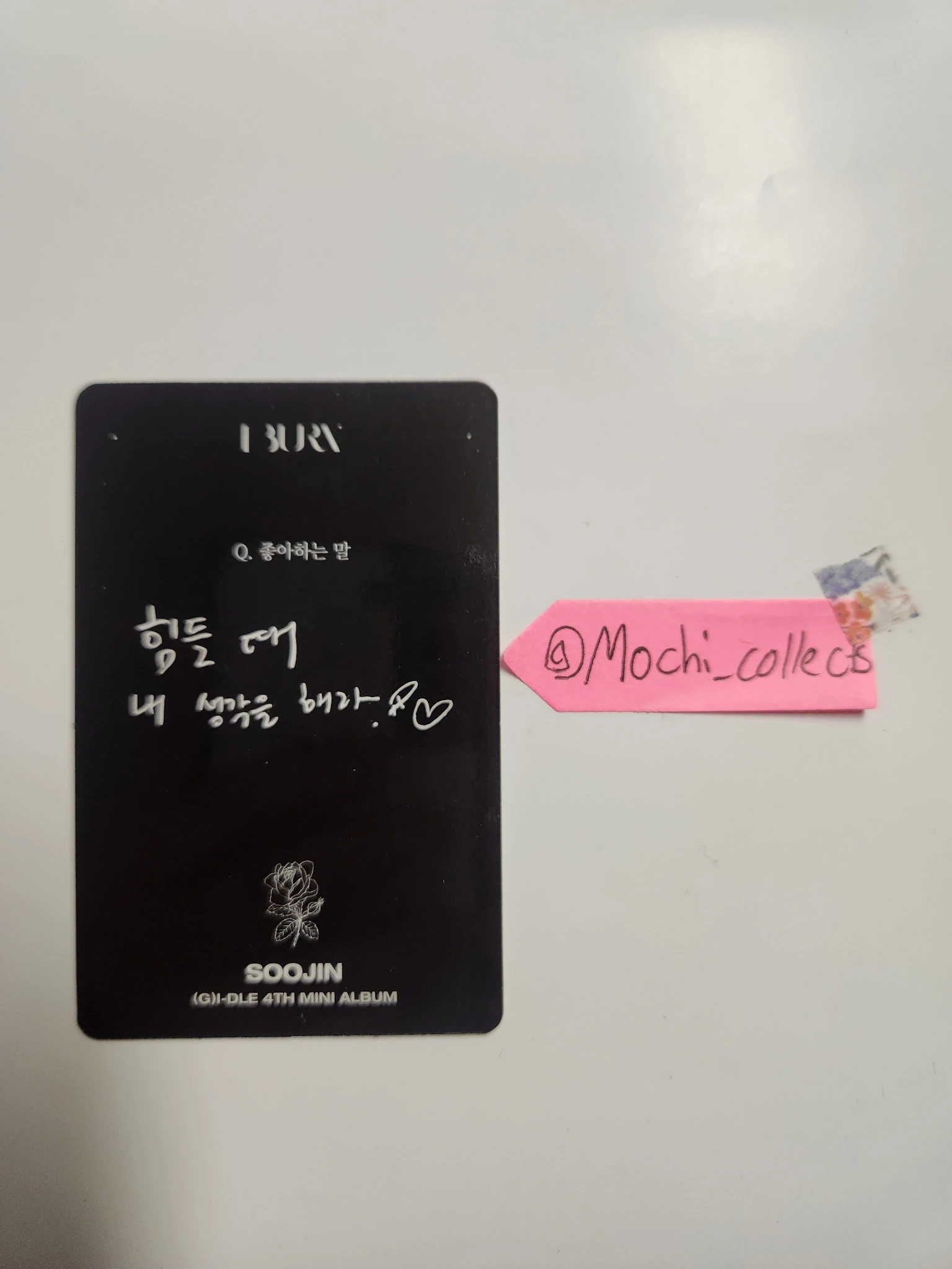 i-dle Soojin (G)I-DLE - Soojin - I Burn Album tarot lucky card album photocard listing photo 2
