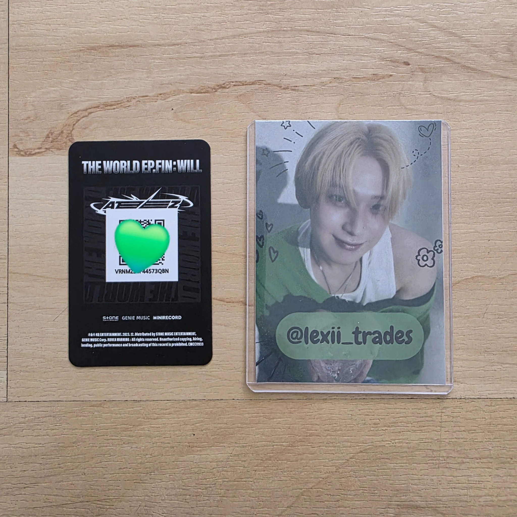 ATEEZ Yeosang ATEEZ - Yeosang - THE WORLD EP.FIN: WILL Album qr card mini record listing photo 2