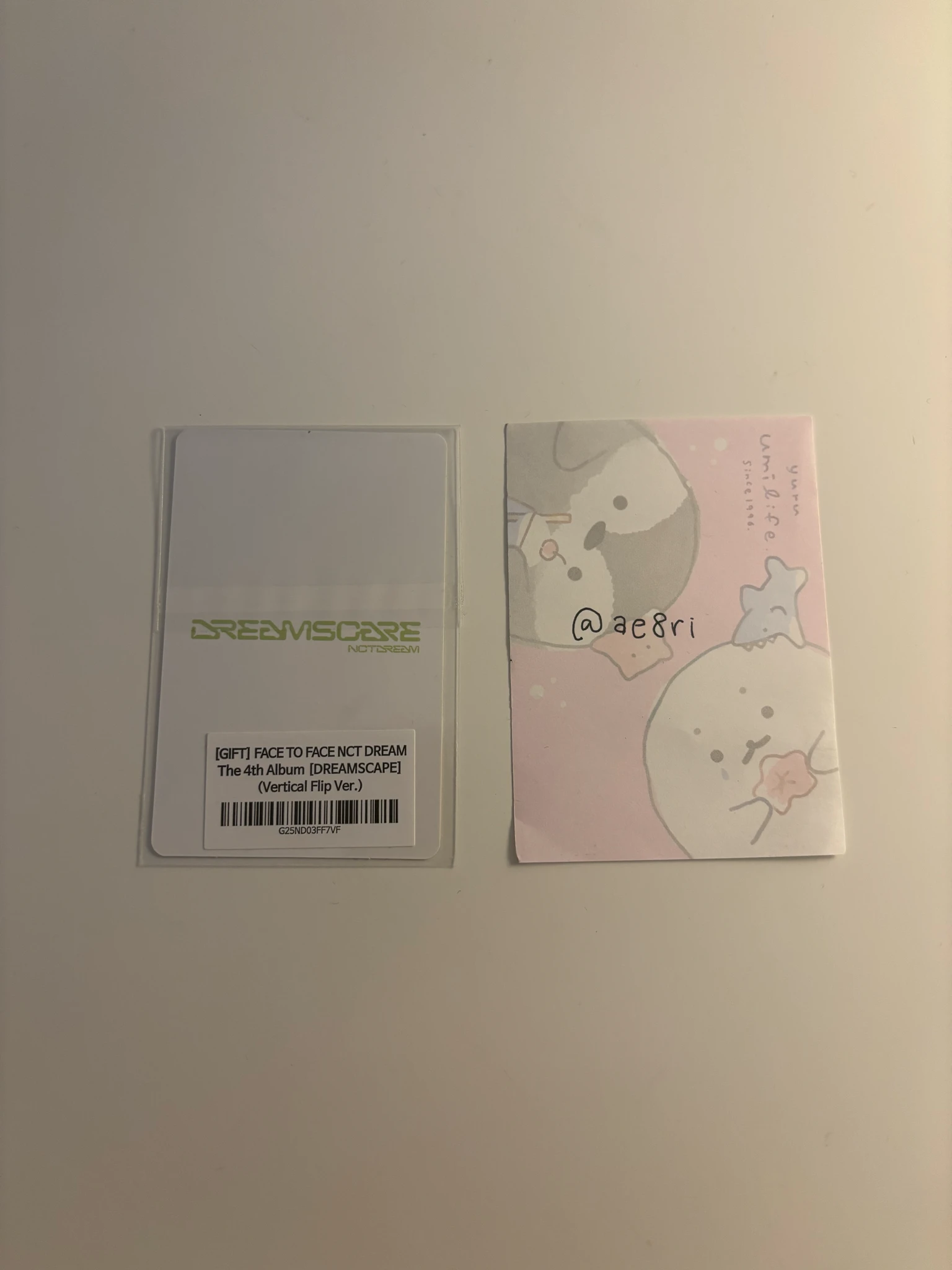 NCT DREAM Haechan NCT DREAM - Haechan - Dreamscape Album smtown & store fansign round 2 vertical flip version listing photo 2