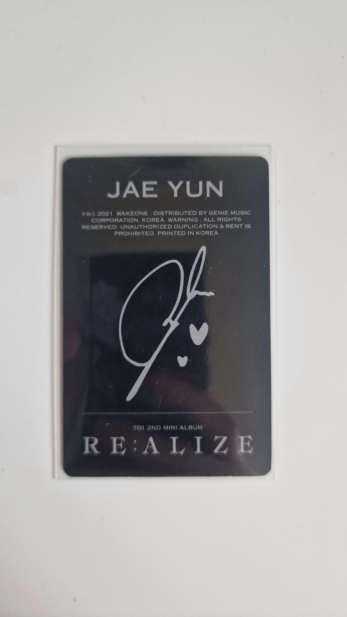 TO1 Jaeyun TO1 - Jaeyun - RE:ALIZE Album album photocard real version B version listing photo 2
