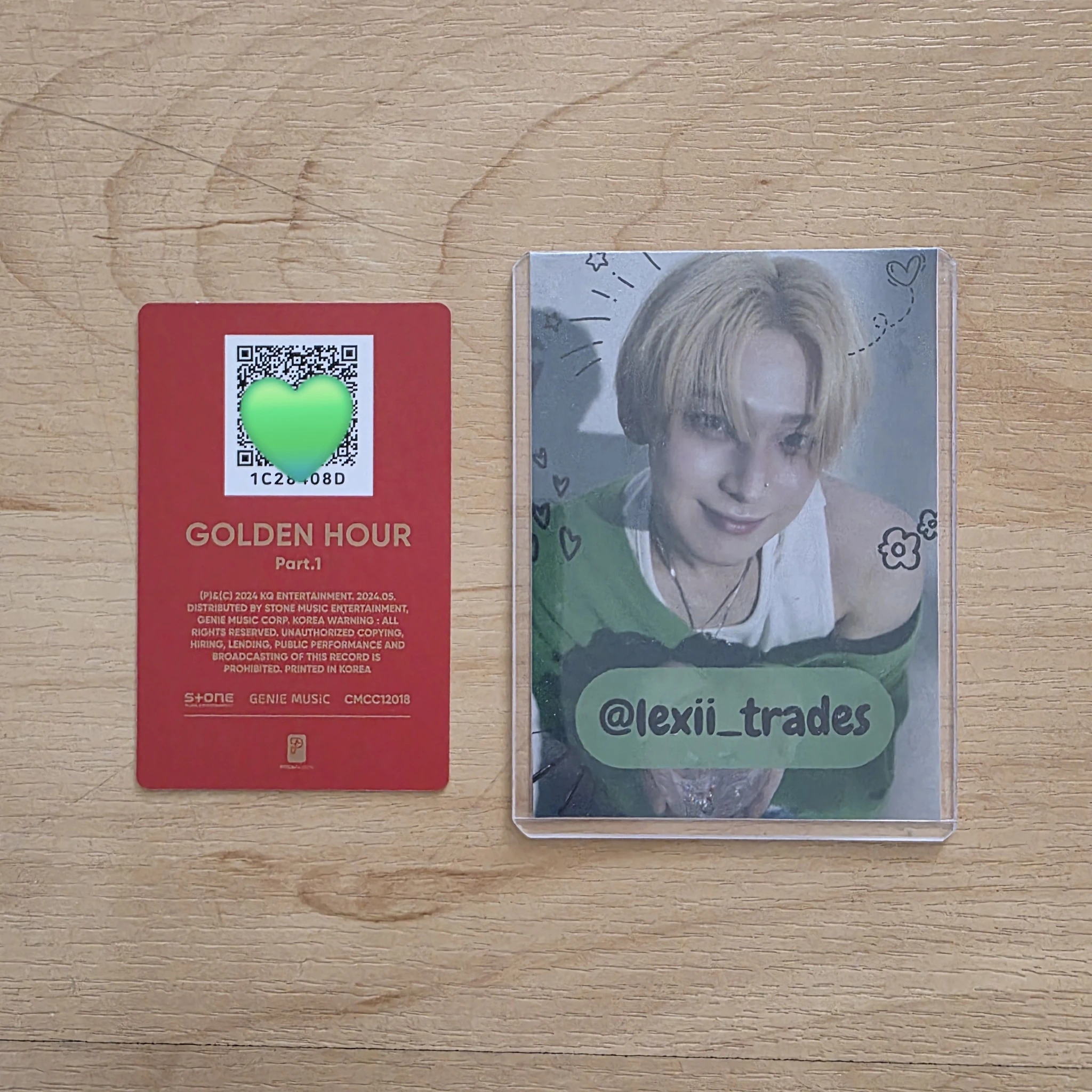 ATEEZ Yunho ATEEZ - Yunho - Golden Hour : Part.1 Album poca album qr card listing photo 2