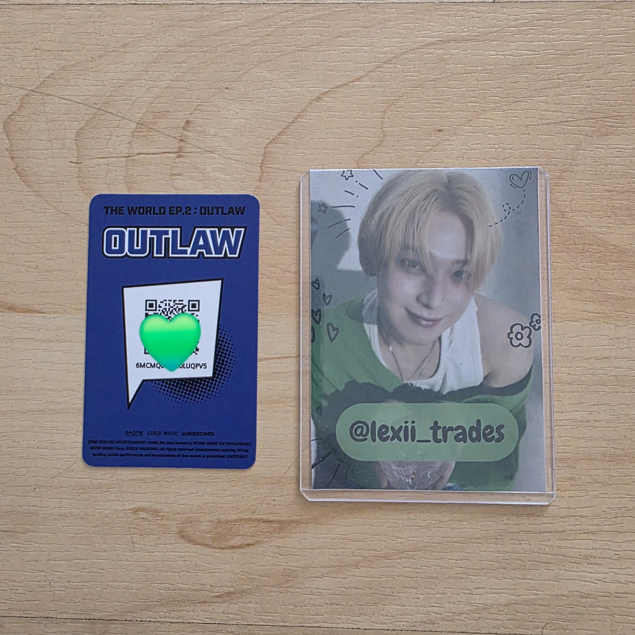 ATEEZ Yunho ATEEZ - Yunho - THE WORLD EP.2 : OUTLAW Album platform version qr card listing photo 2