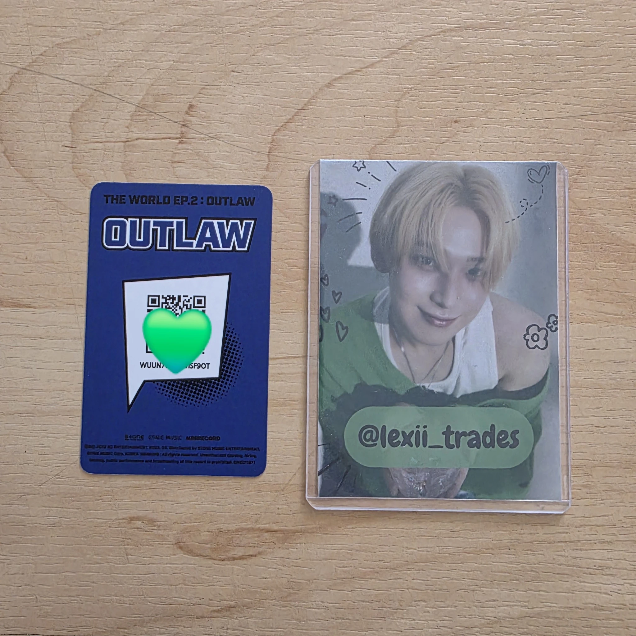 ATEEZ Yunho ATEEZ - Yunho - THE WORLD EP.2 : OUTLAW Album platform version qr card listing photo 2