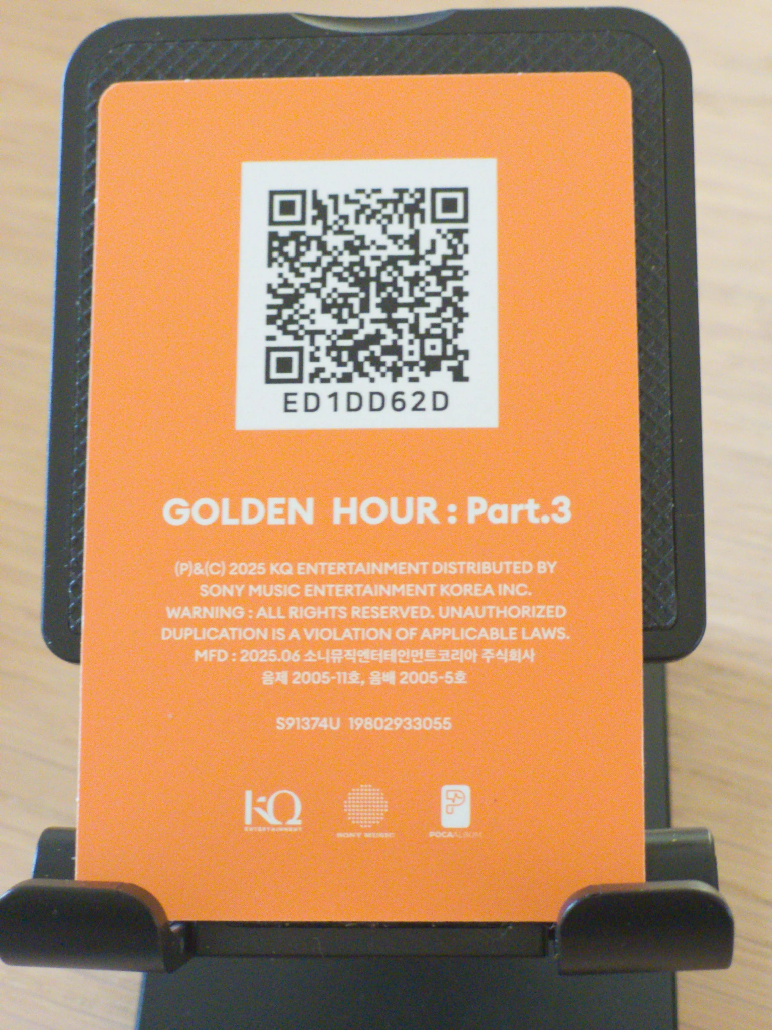 ATEEZ Yeosang ATEEZ - Yeosang - Golden Hour : Part.3 Album poca album qr ver. 2 listing photo 2