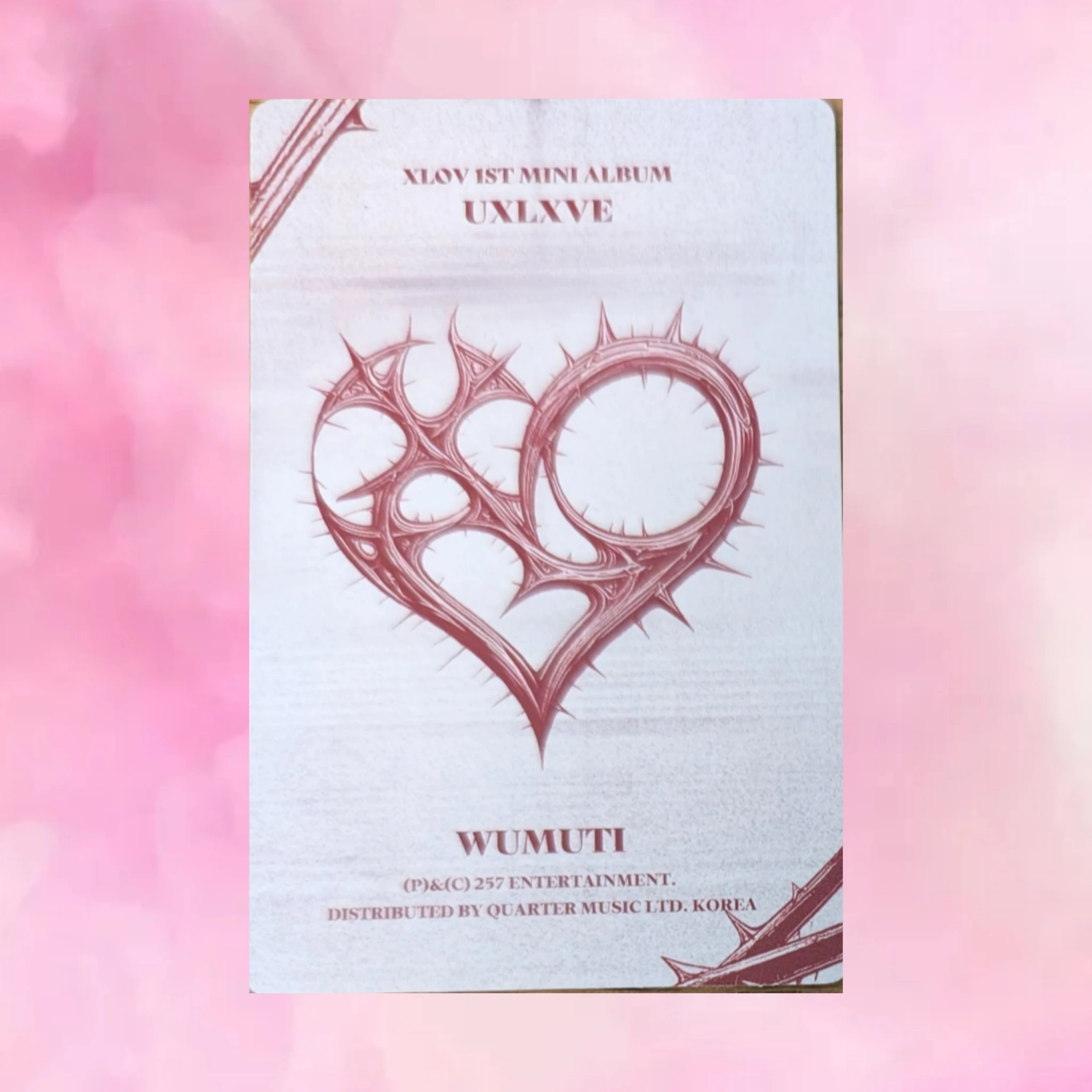 XLOV Wumuti XLOV - Wumuti - UXLXVE Album album photocard N version listing photo 2