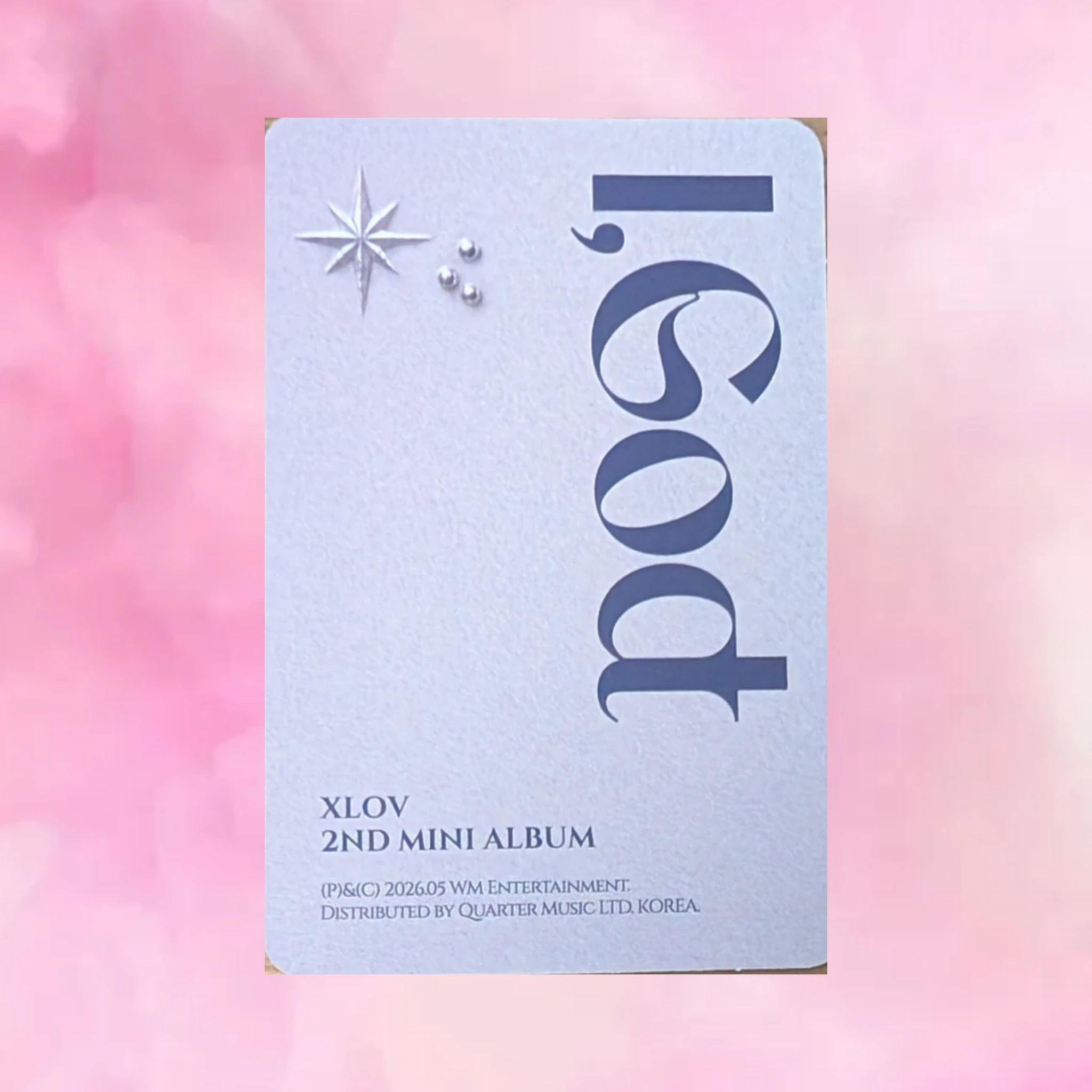 XLOV Rui XLOV - Rui - I, God Album i version album photocard listing photo 2