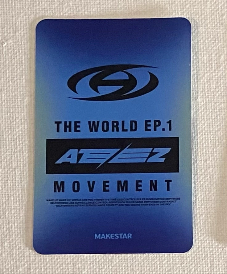 ATEEZ Jongho ATEEZ - Jongho - THE WORLD EP.1 : MOVEMENT Album makestar fansign round 1 listing photo 2