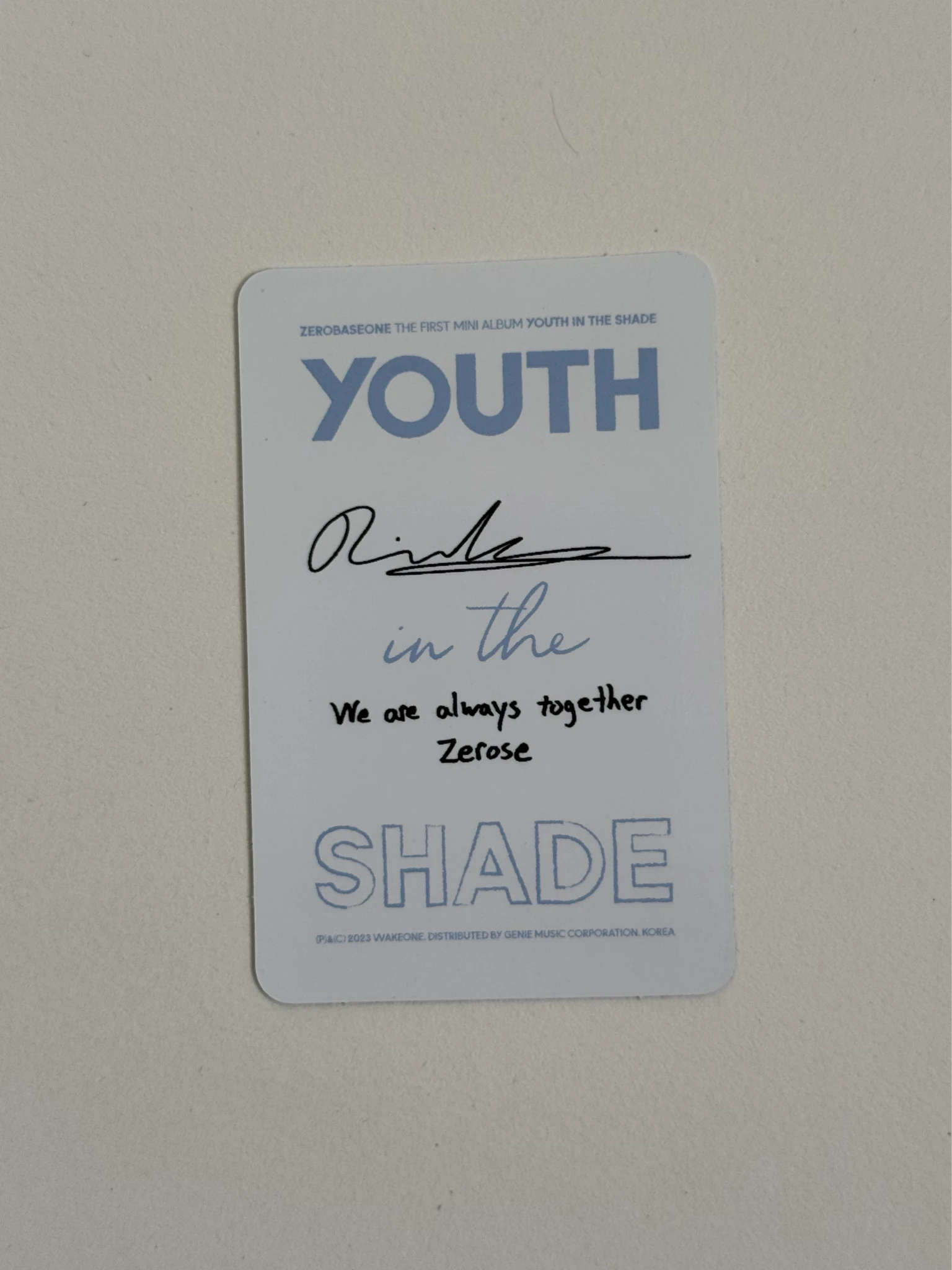 ZEROBASEONE Ricky ZEROBASEONE - Ricky - Youth in the Shade Album B version album photocard youth version listing photo 2