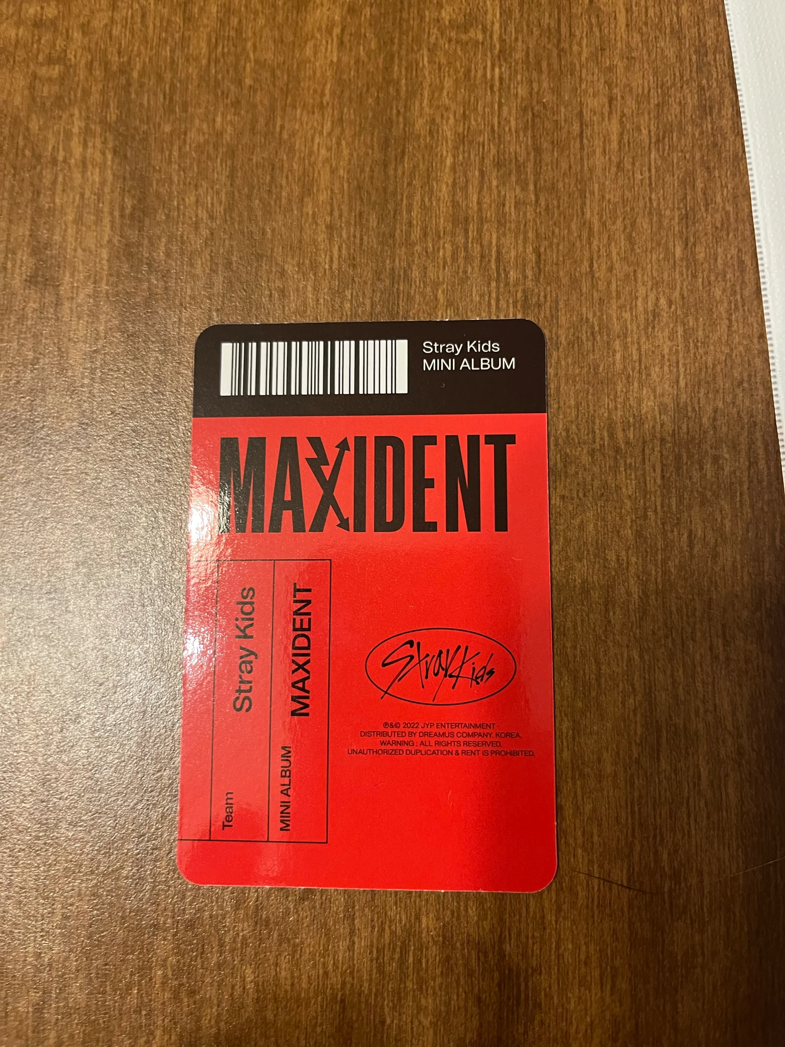 Stray Kids Changbin Stray Kids - Changbin - Maxident Album album photocard pre-order benefit paper case version listing photo 2
