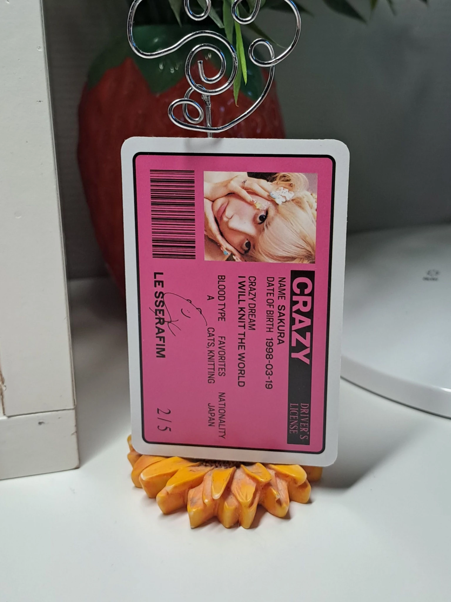 LE SSERAFIM Sakura LE SSERAFIM - Sakura - CRAZY Album odd fairy floss ver album photocard listing photo 2