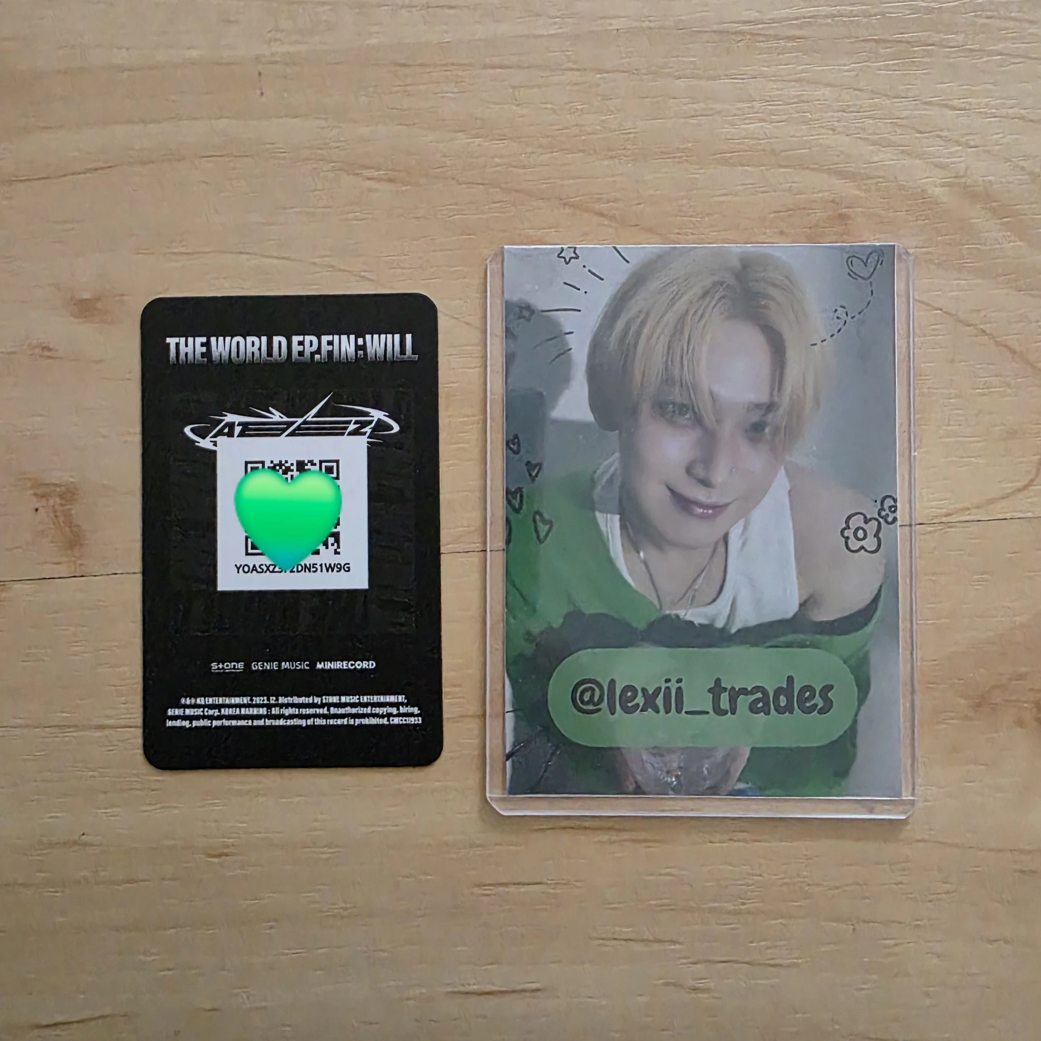 ATEEZ Jongho ATEEZ - Jongho - THE WORLD EP.FIN: WILL Album platform version qr card listing photo 2
