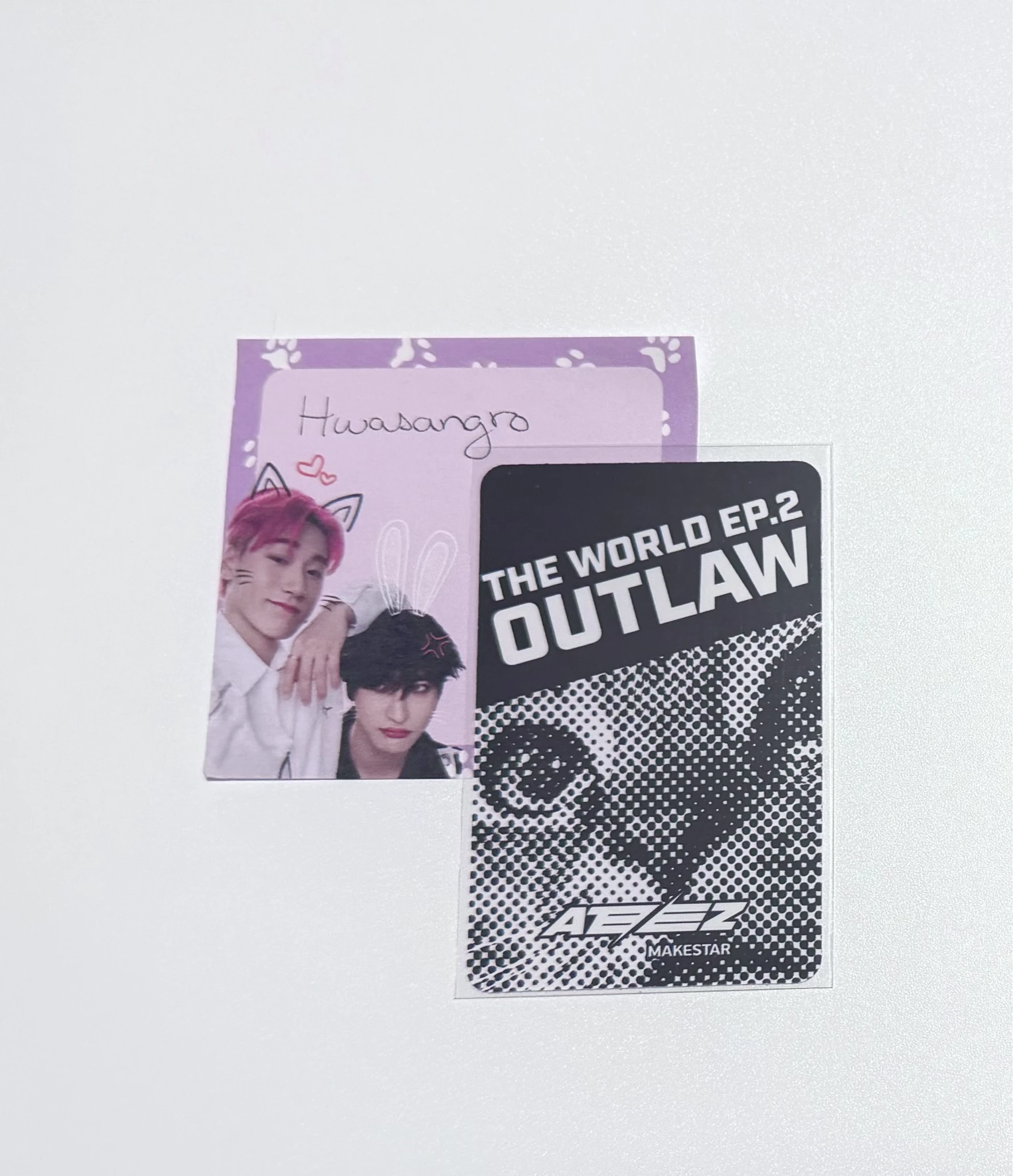 ATEEZ Seonghwa ATEEZ - Seonghwa - THE WORLD EP.2 : OUTLAW Album lucky draw makestar cat version listing photo 2