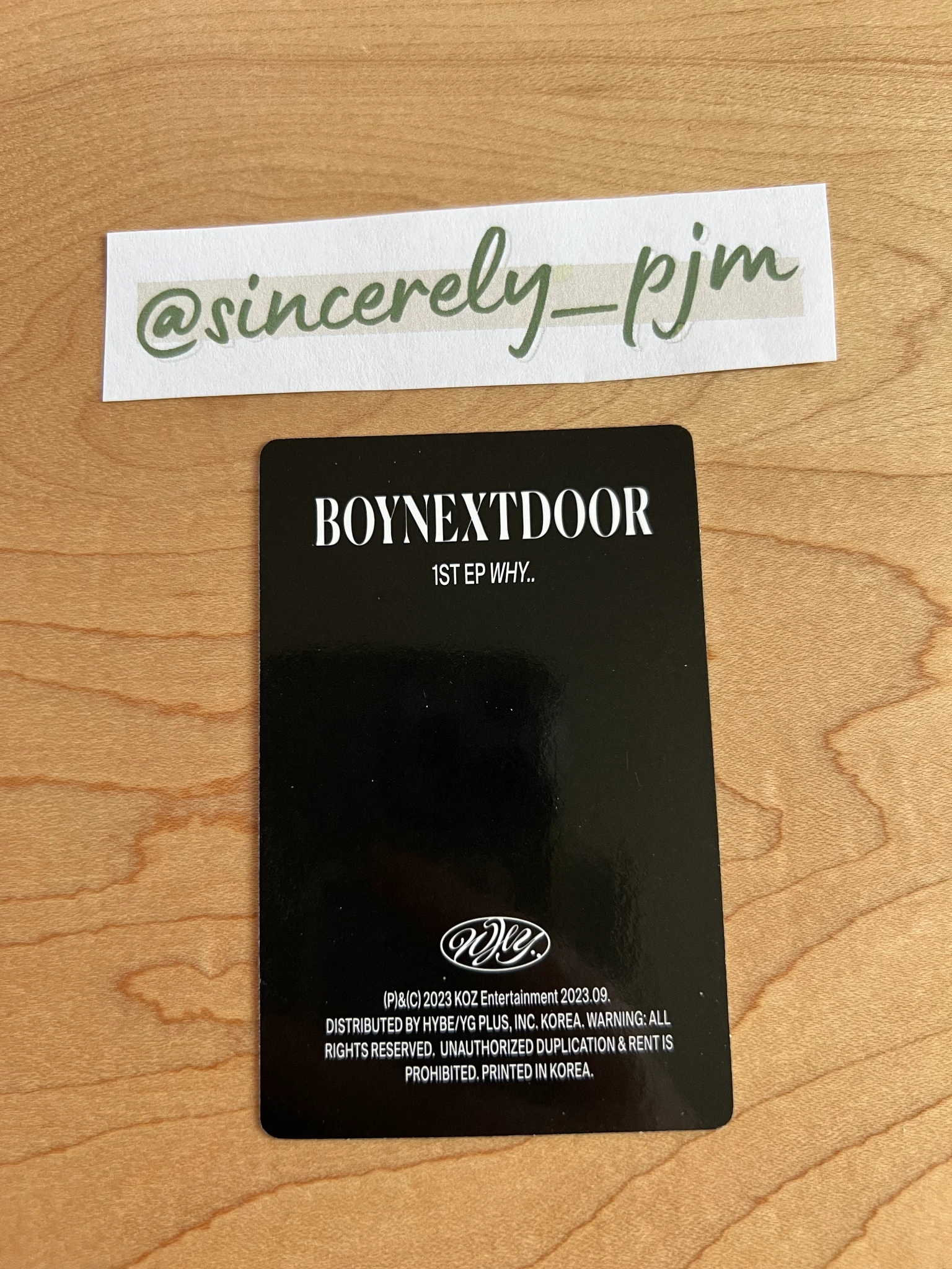 BOYNEXTDOOR BOYNEXTDOOR - Woonhak & Riwoo - WHY.. Album unit version album photocard korean album listing photo 2