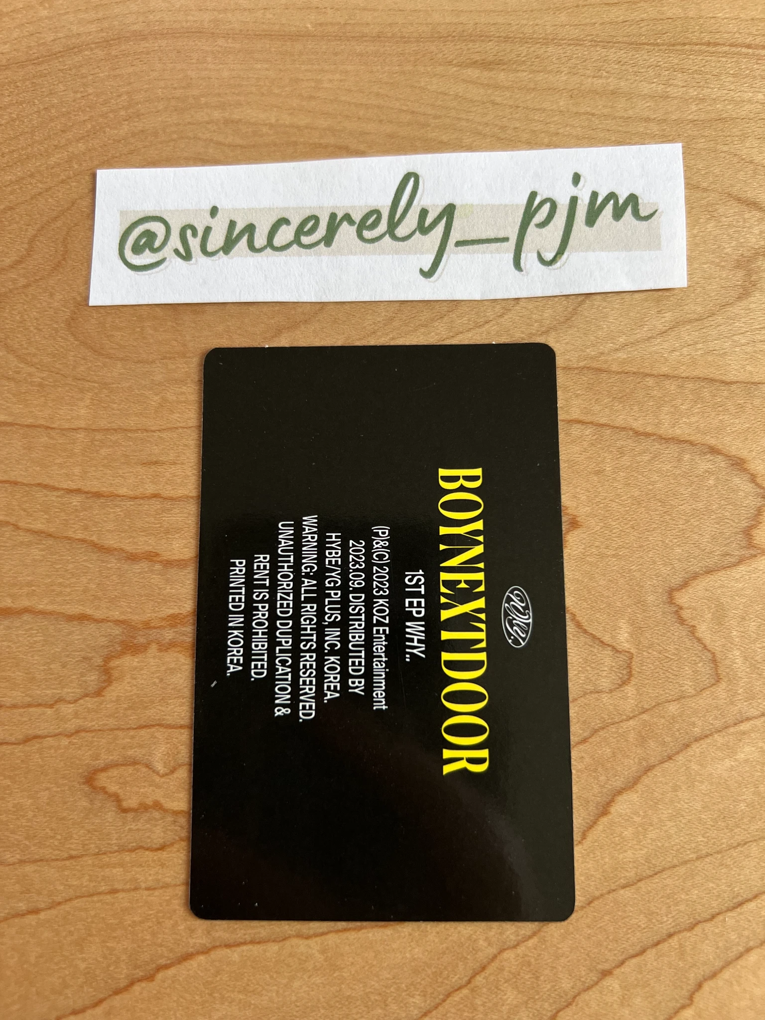 BOYNEXTDOOR Sungho BOYNEXTDOOR - Sungho - WHY.. Album US General Exclusive listing photo 2