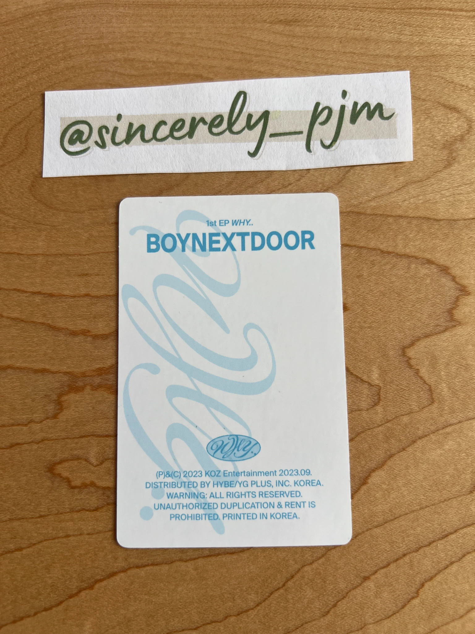 BOYNEXTDOOR Riwoo BOYNEXTDOOR - Riwoo - WHY.. Album Moody ver. set B listing photo 2