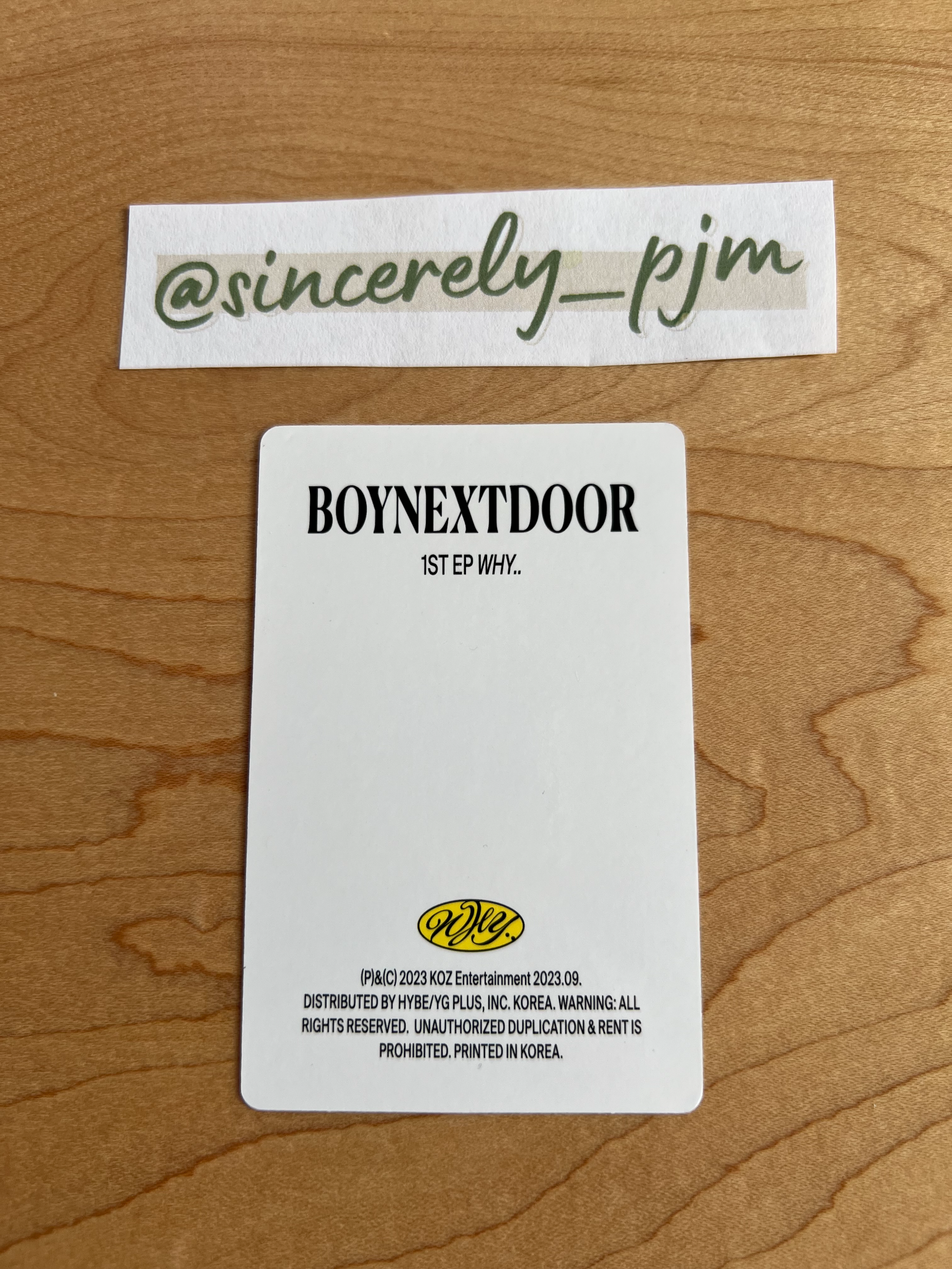 BOYNEXTDOOR Taesan BOYNEXTDOOR - Taesan - WHY.. Album Dazed ver. set B listing photo 2
