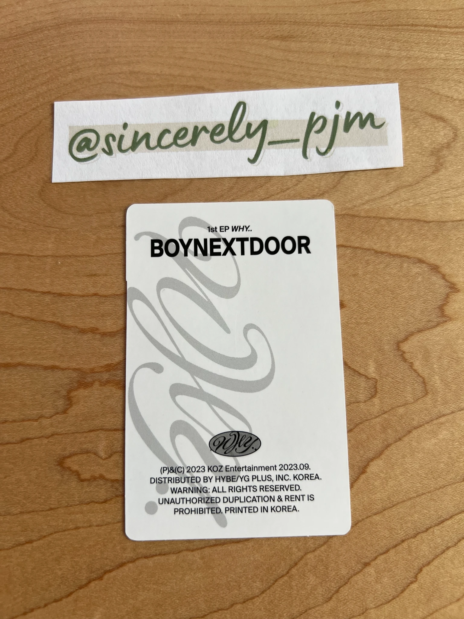 BOYNEXTDOOR Leehan BOYNEXTDOOR - Leehan - WHY.. Album Moody ver. set B listing photo 2