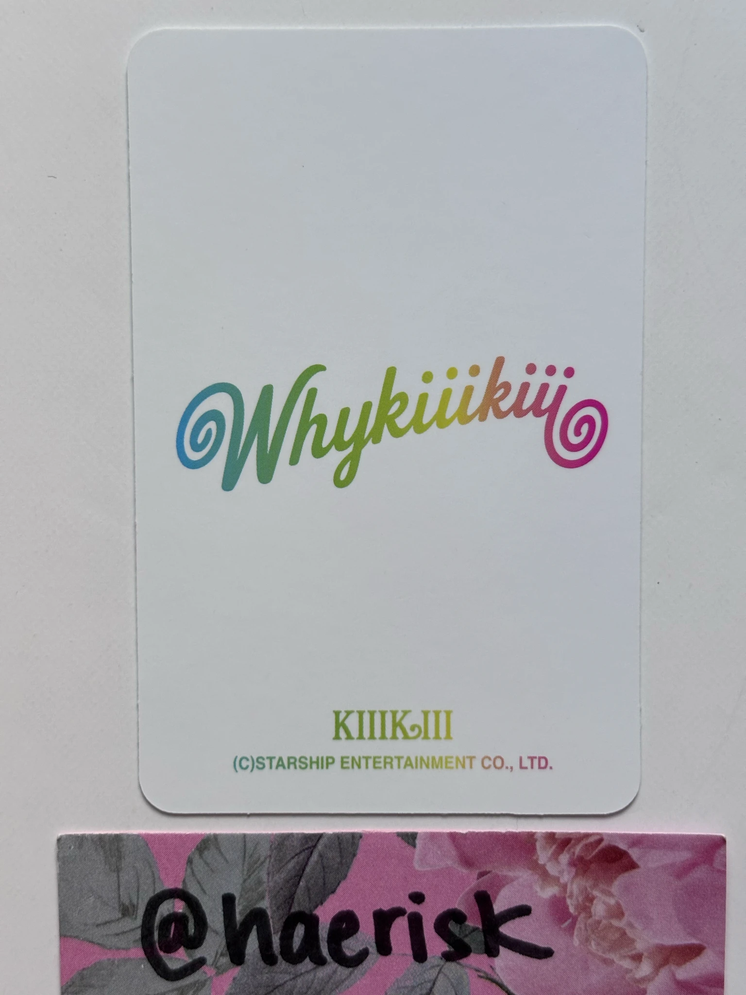 KiiiKiii Sui KiiiKiii - Sui - WhyKiiiKiii Album pob (pre-order benefit) starship square (ssq) listing photo 2