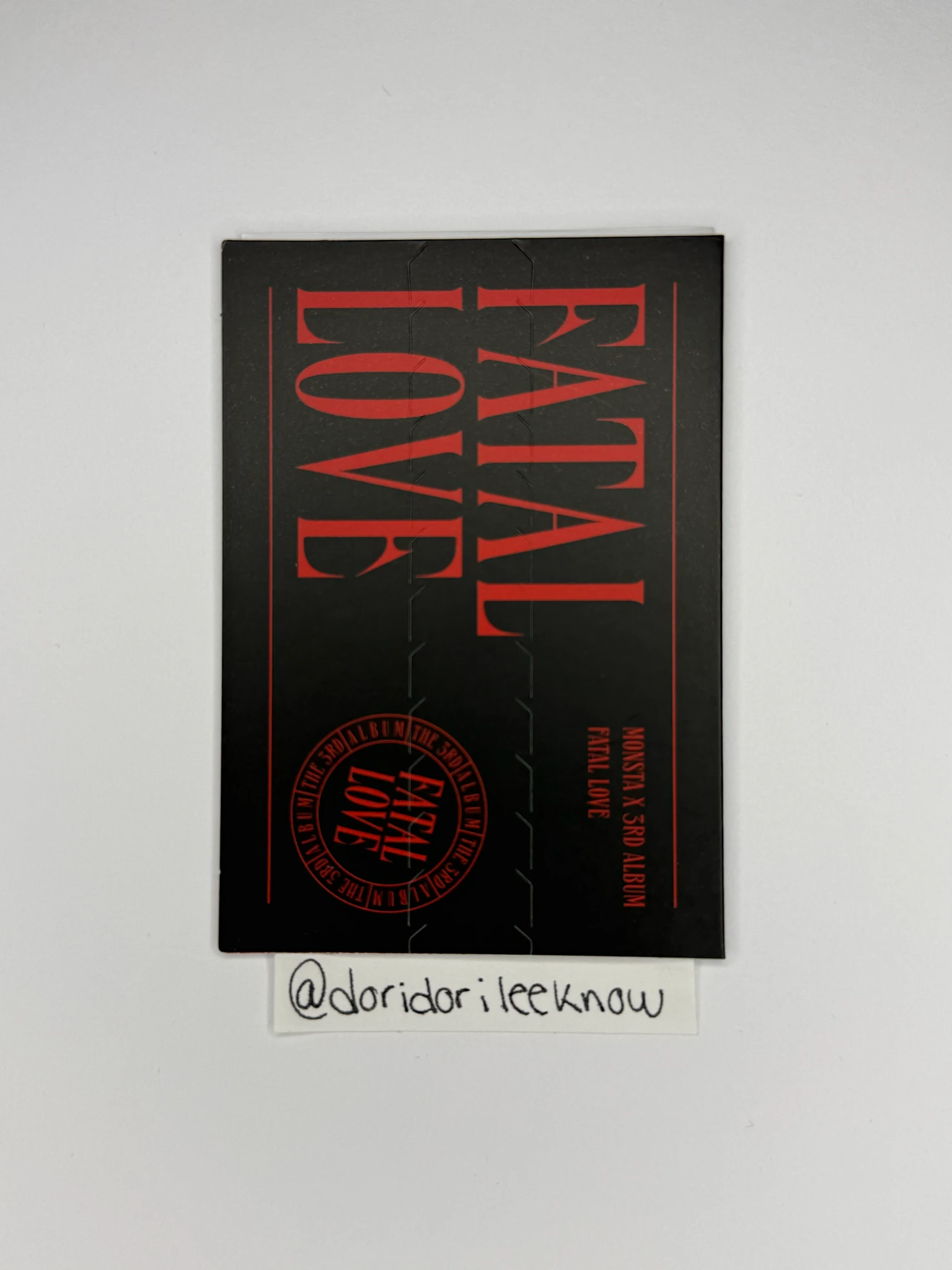 MONSTA X I.M MONSTA X - I.M - Fatal Love Album album photocard message card listing photo 2