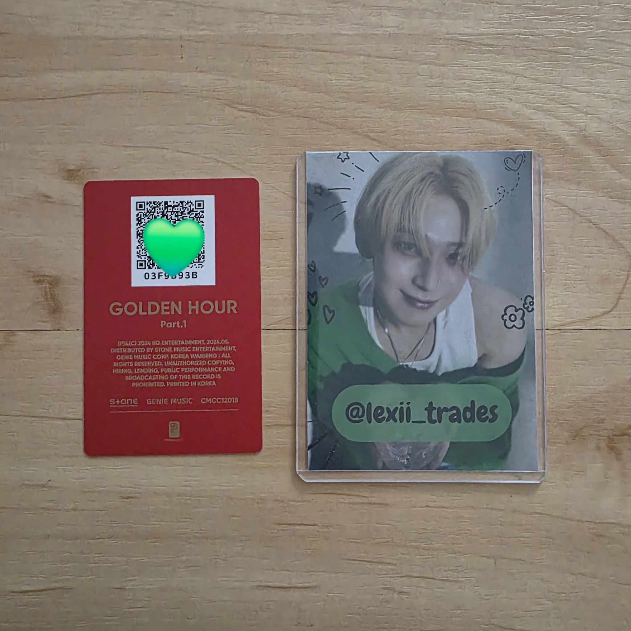 ATEEZ Jongho ATEEZ - Jongho - Golden Hour : Part.1 Album poca album qr card listing photo 2