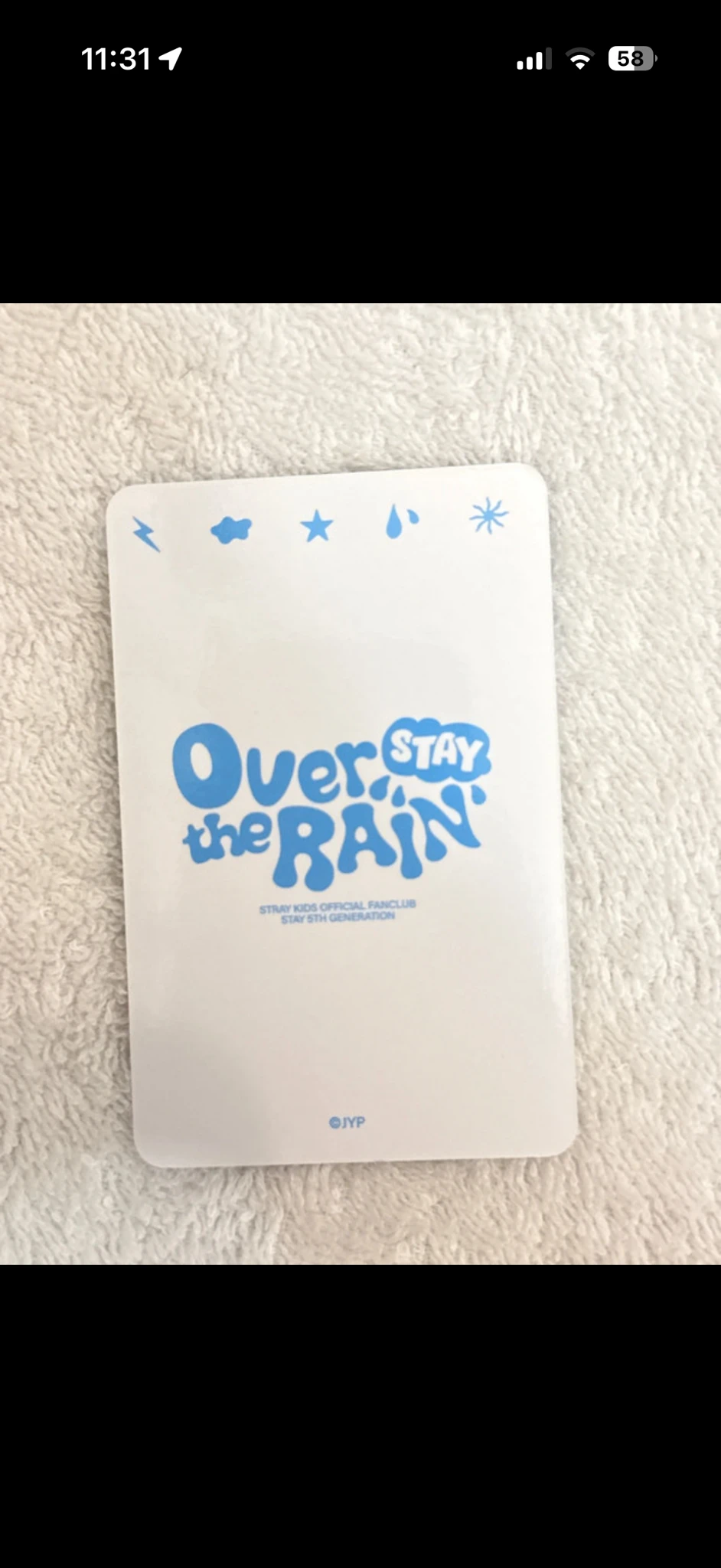 Stray Kids Changbin Stray Kids - Changbin - STAY Over The Rain Official Fan Club 5th Gen Other photocard set listing photo 2